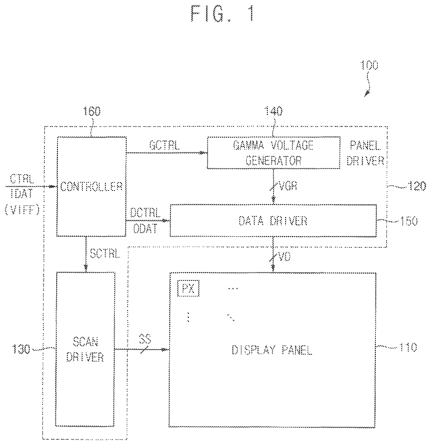Patent US12307952 — Display device, and method of operating a display device — Figure 1