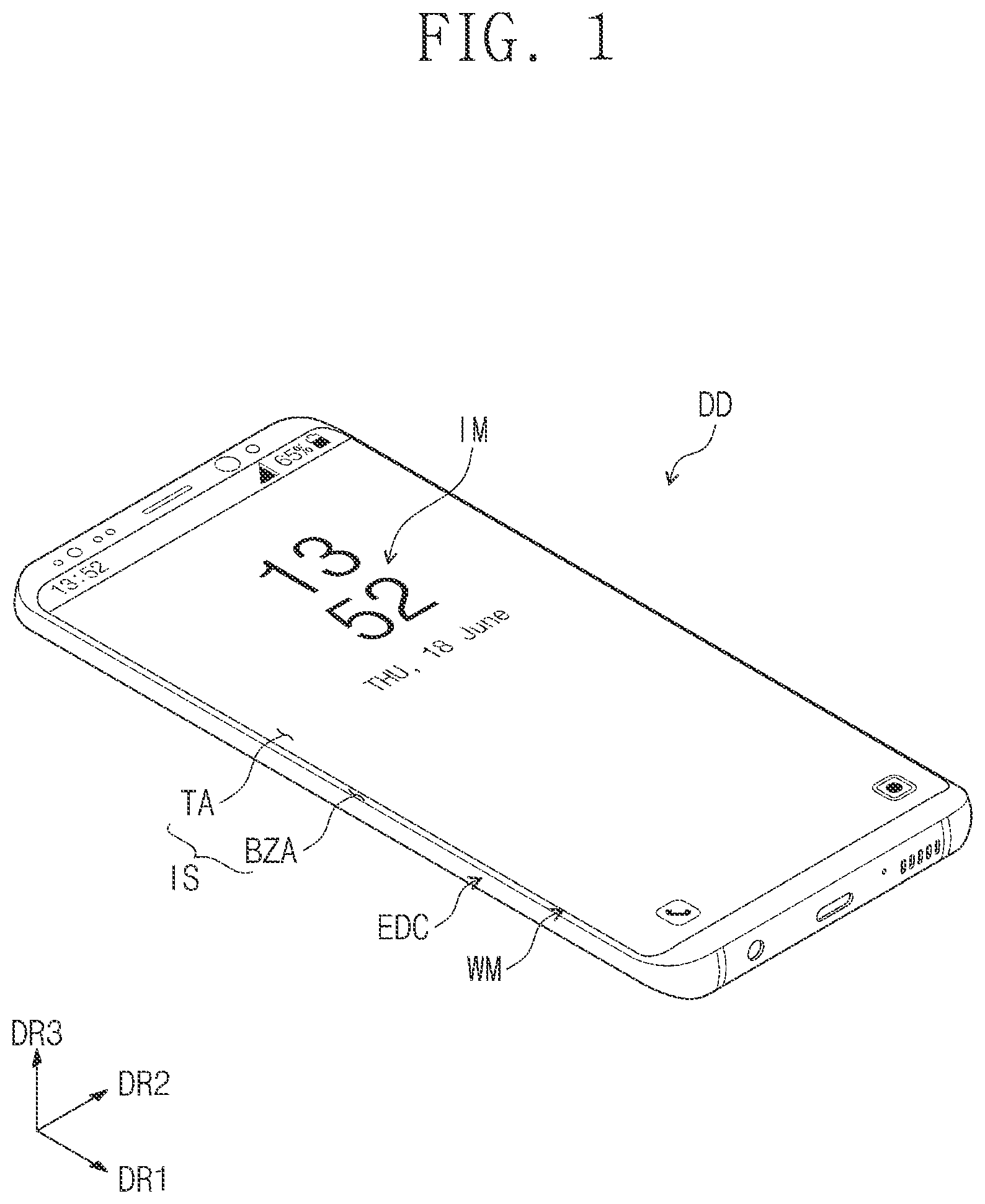 Patent US12307968 — Display device — Figure 1