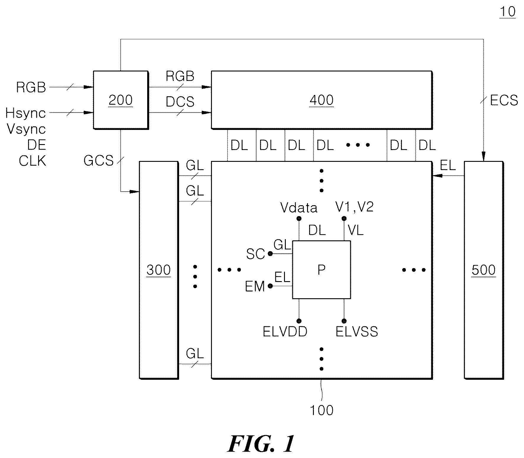 Patent US12307974 — Display device — Figure 1