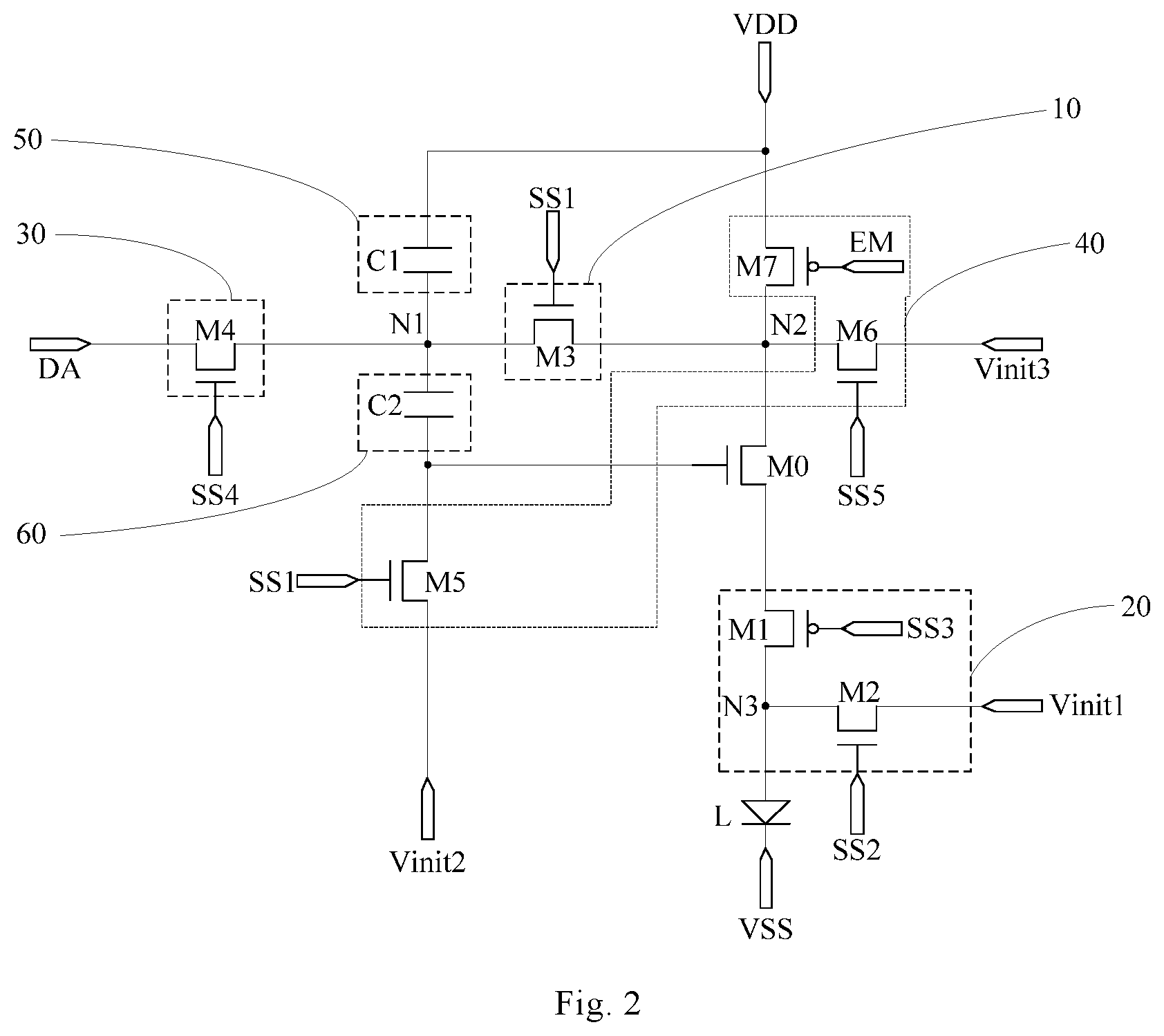 Patent US12307975 Figure 2 – Pixel driving circuit, method for driving pixel driving circuit and display apparatus