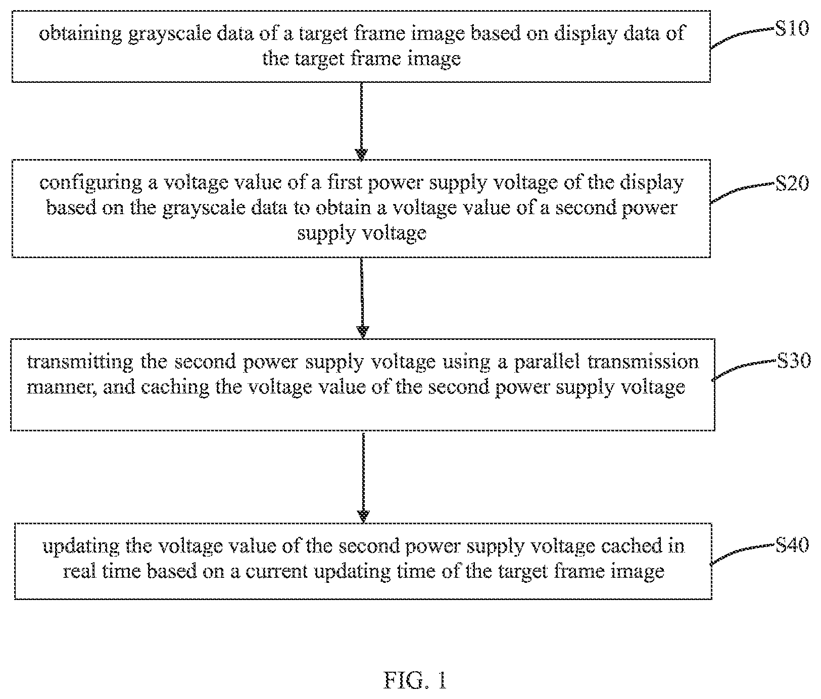 Patent US12307995 — Driving method of display and display — Figure 1