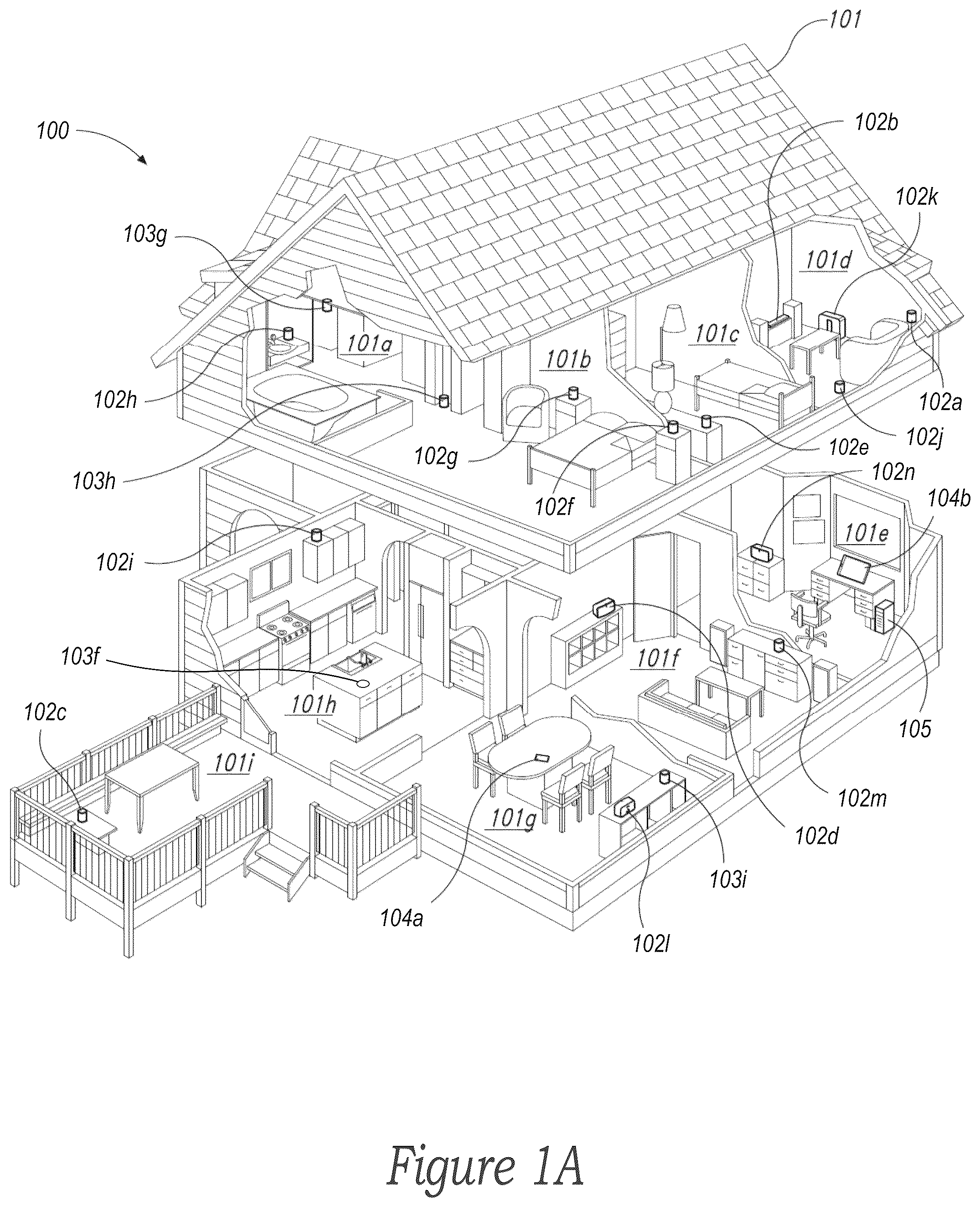 Patent US12308018 — Systems and methods for generating labeled data to facilitate configuration of network microphone devices — Figure 1