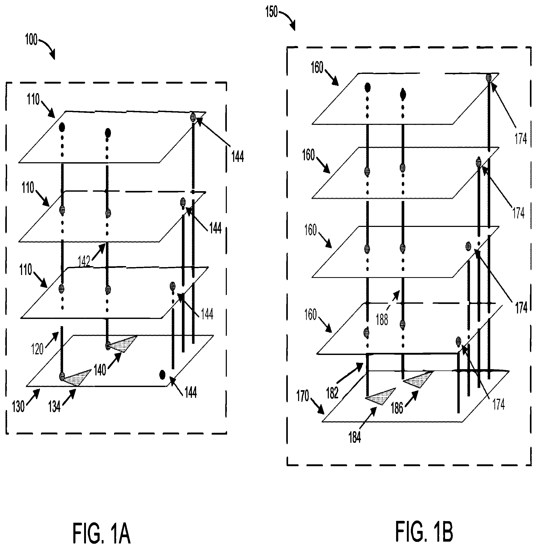 Patent US12308087 — Memory package having stacked array dies and reduced driver load — Figure 1