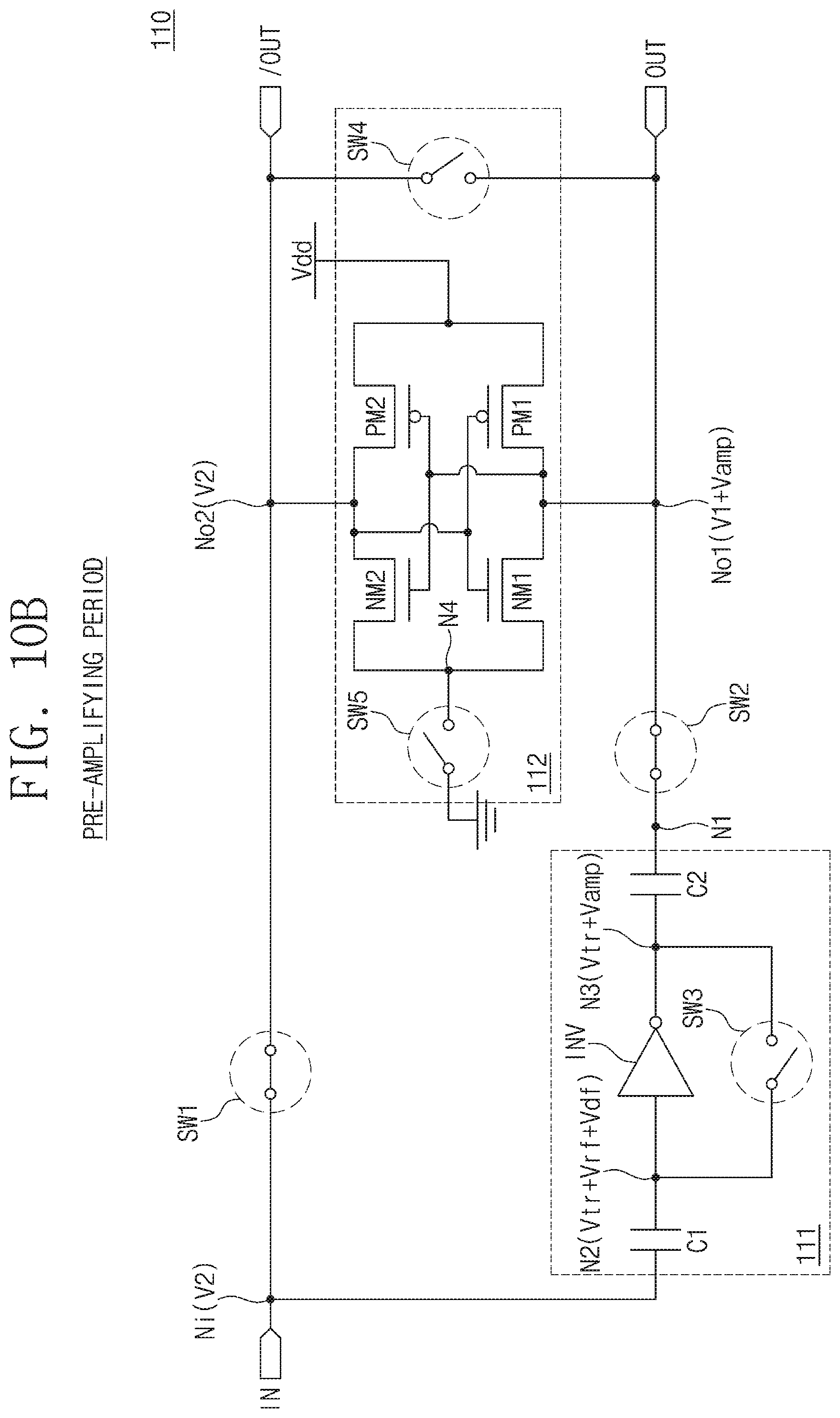 Patent US12308088 Figure 11 – Sense amplifier including pre-amplifying circuit and memory device including the same