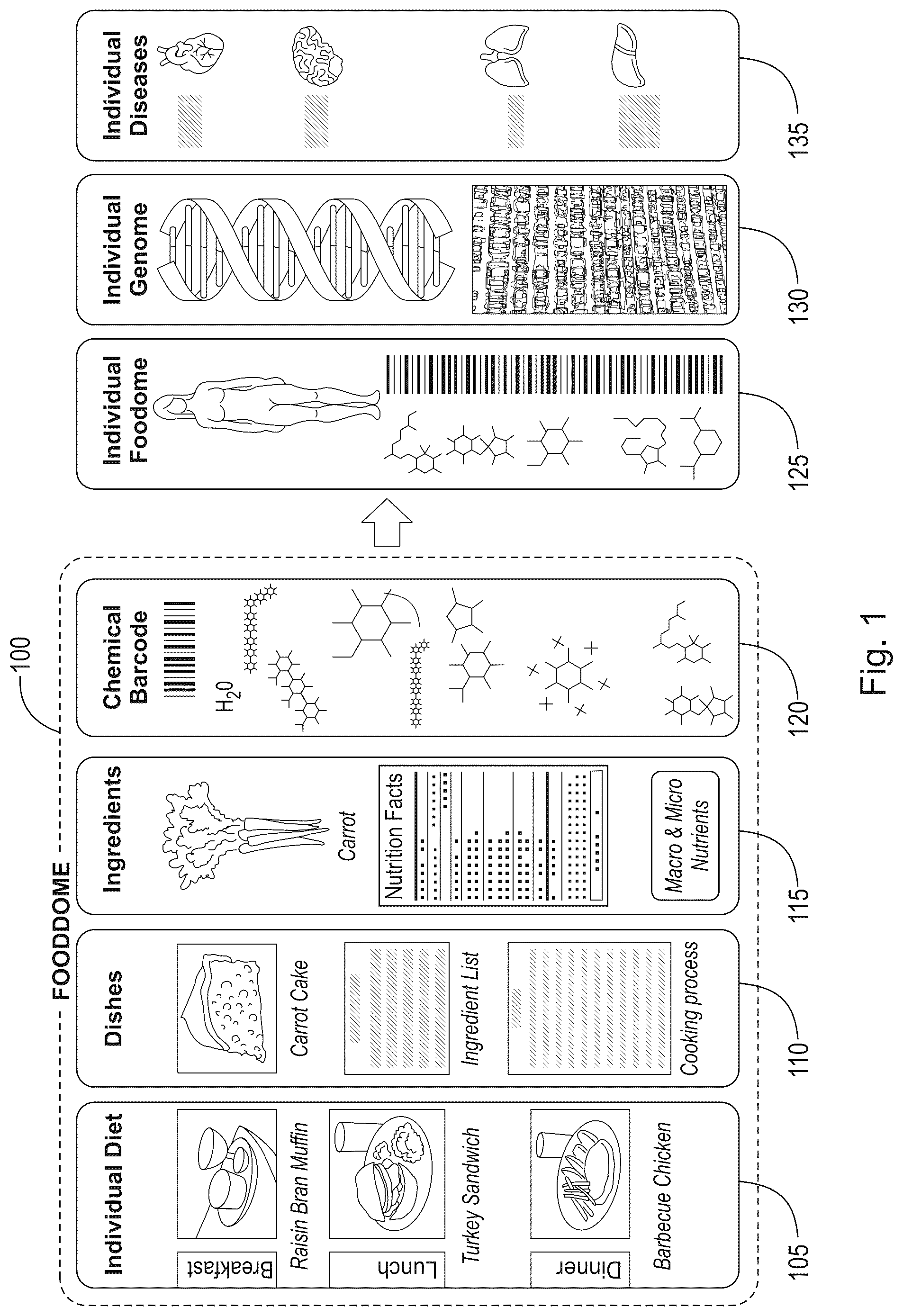 Patent US12308125 — Foodome platform — Figure 1