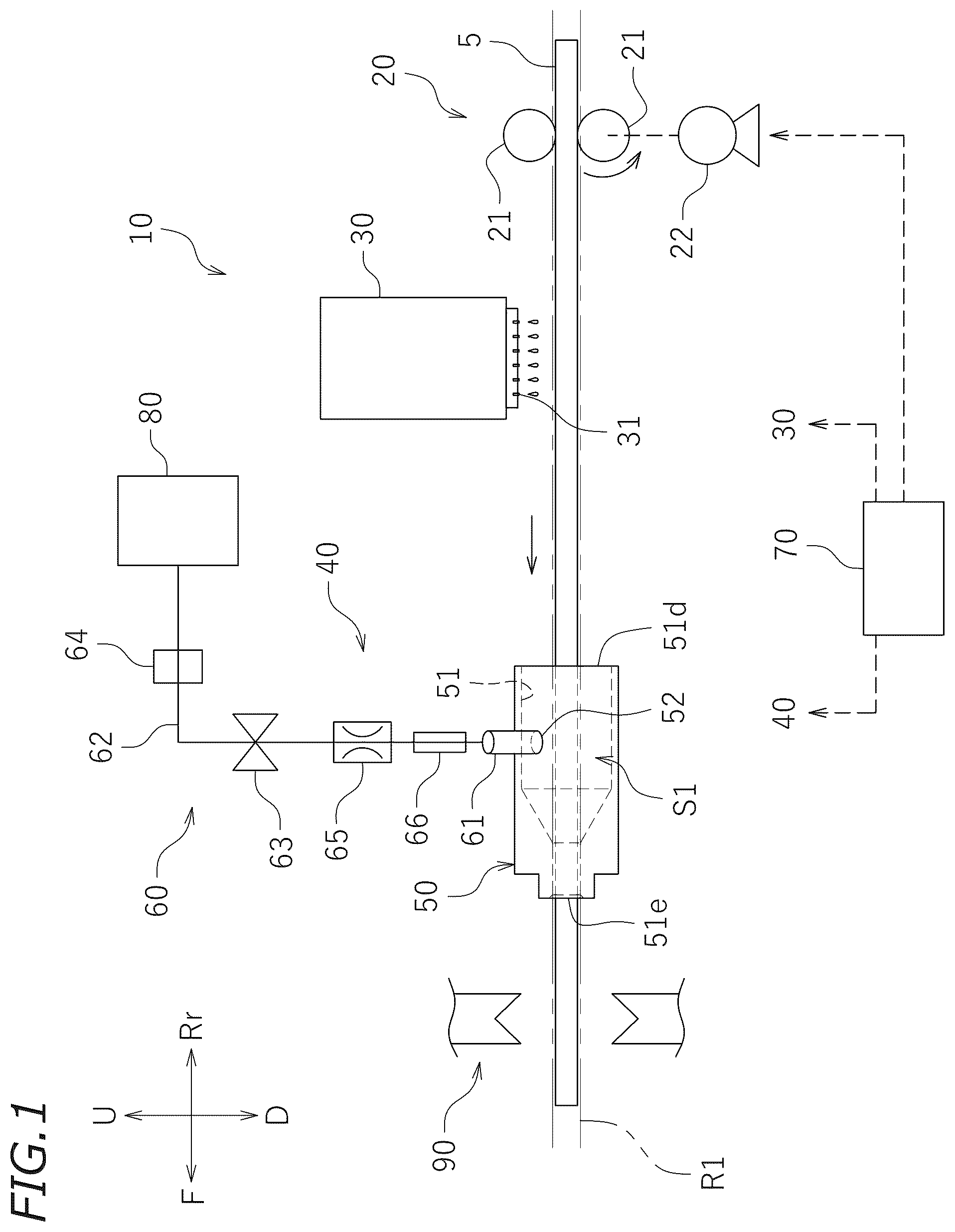 Patent US12308139 — Electric wire printing device — Figure 1