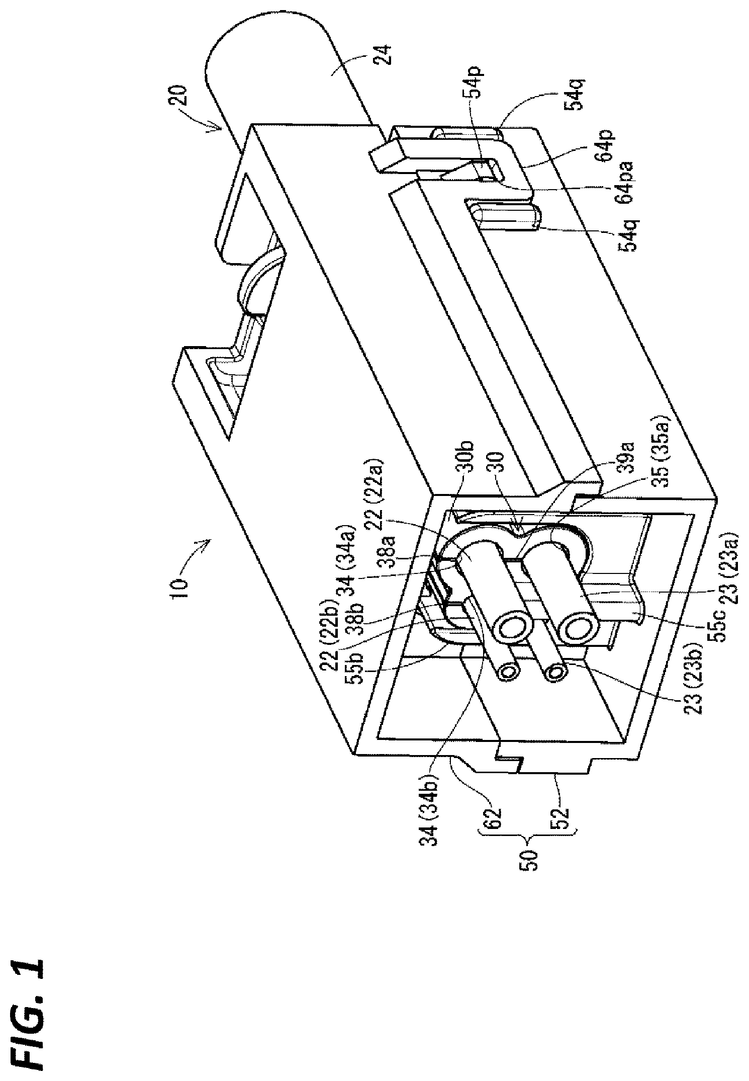 Patent US12308141 — Wiring module and elastic waterproofing member — Figure 1