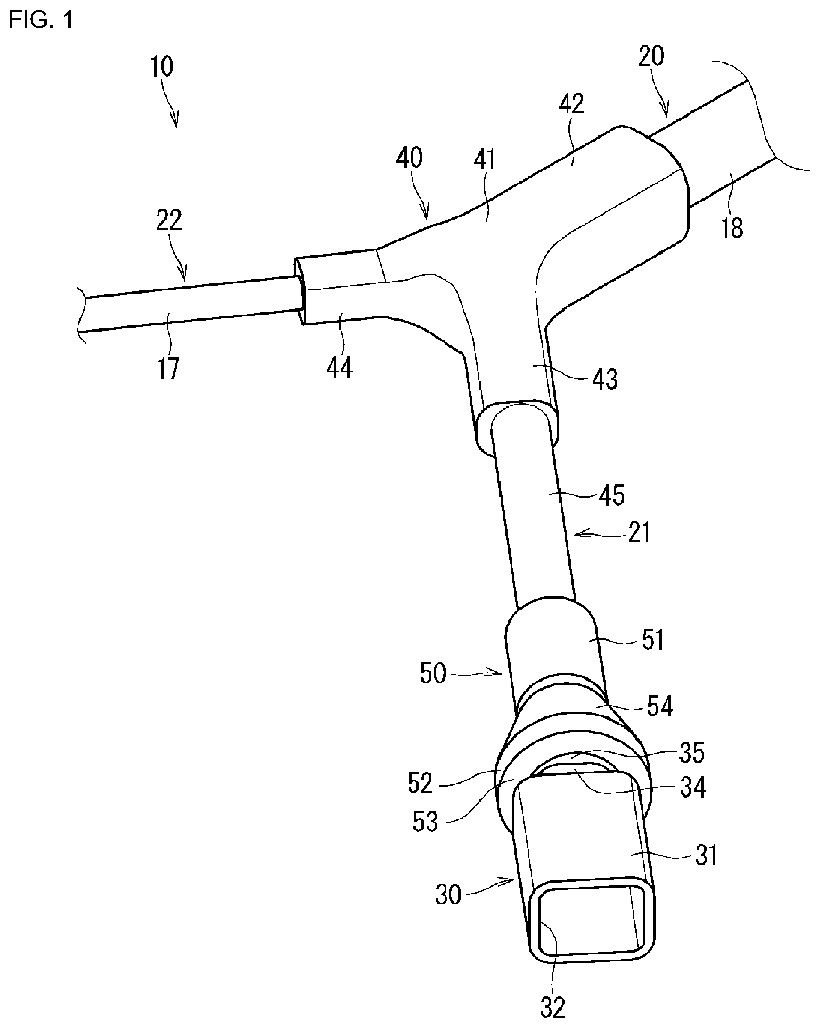 Patent US12308143 — Wiring member — Figure 1