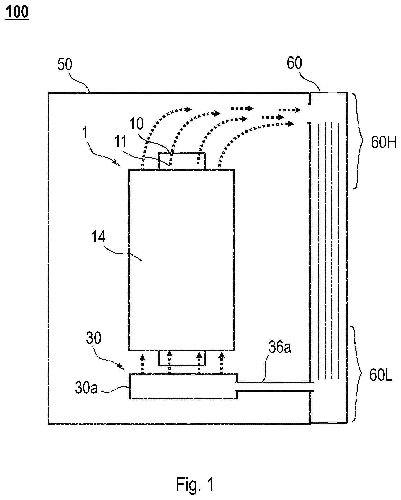 Patent US12308159 — Transformer cooling system and transformer installation — Figure 1