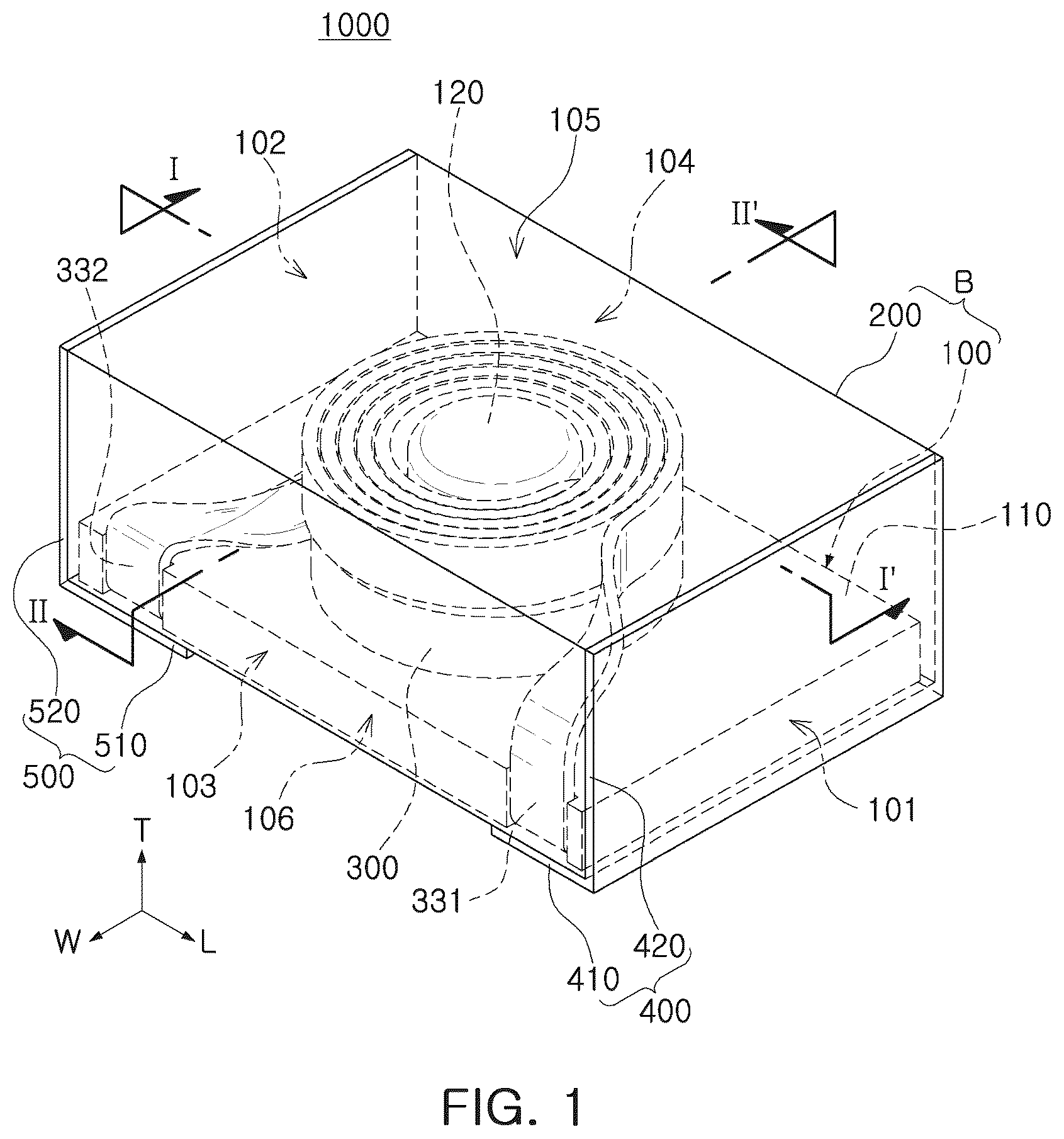 Patent US12308160 — Coil component — Figure 1
