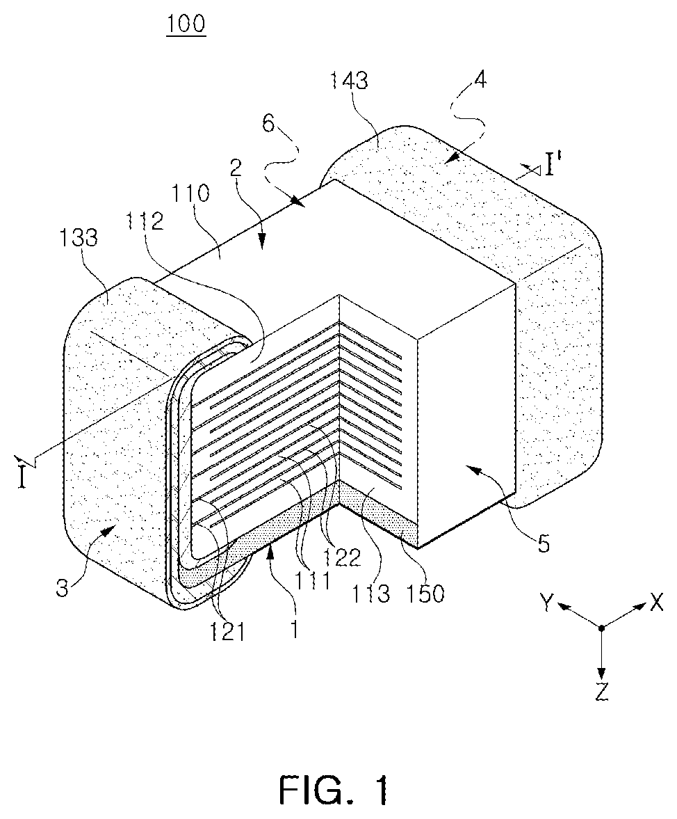 Patent US12308172 — Multilayer capacitor and board component having the same — Figure 1