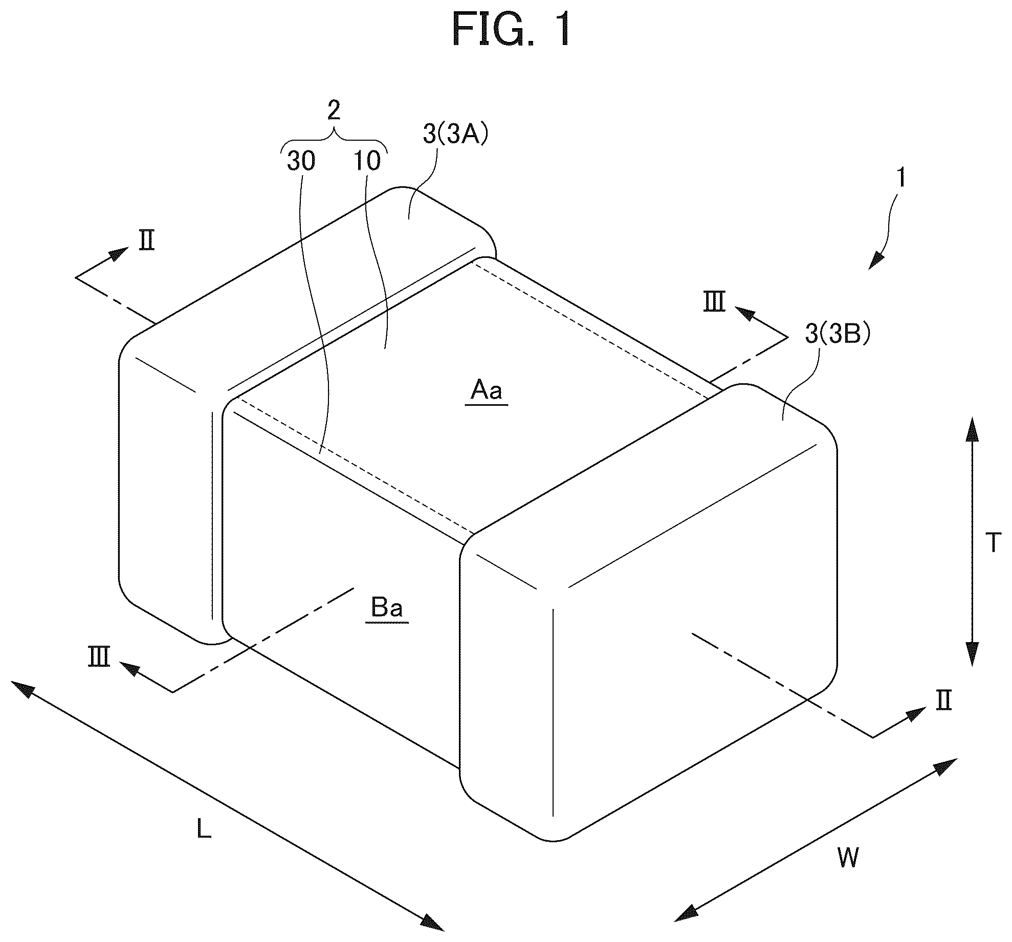 Patent US12308175 — Multilayer ceramic capacitor — Figure 1