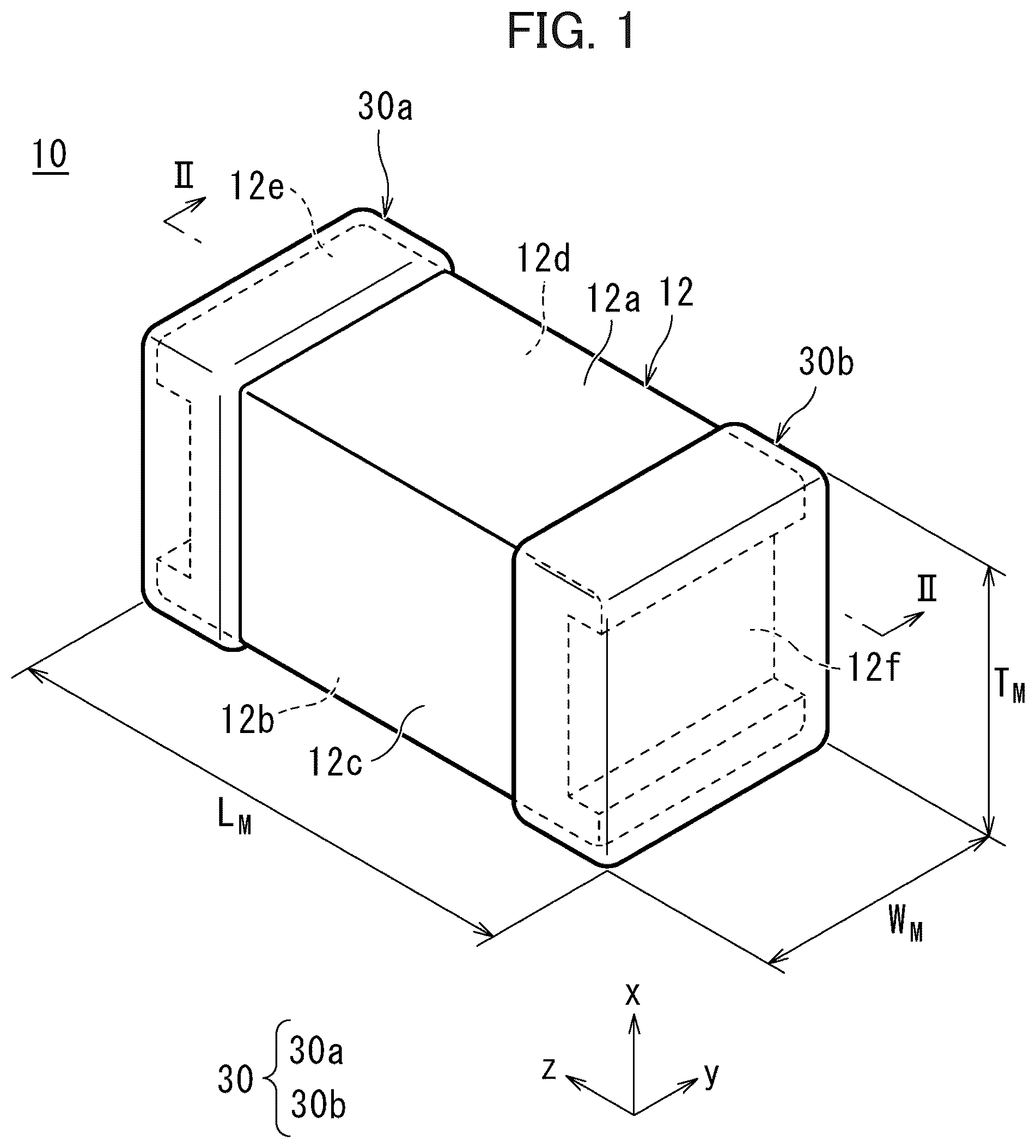 Patent US12308176 — Multilayer ceramic capacitor — Figure 1