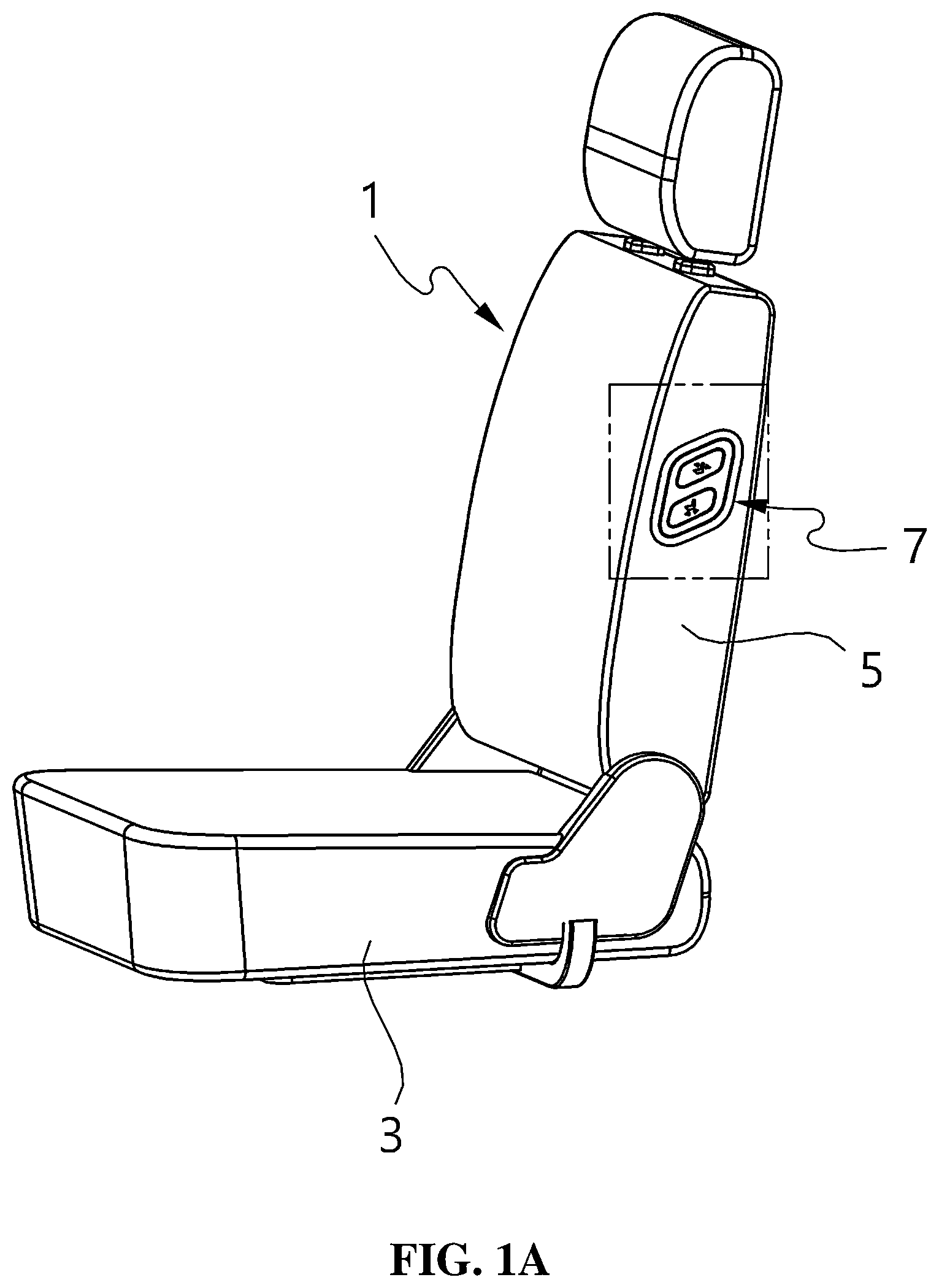 Patent US12308184 — In-vehicle operation button installation structure — Figure 1