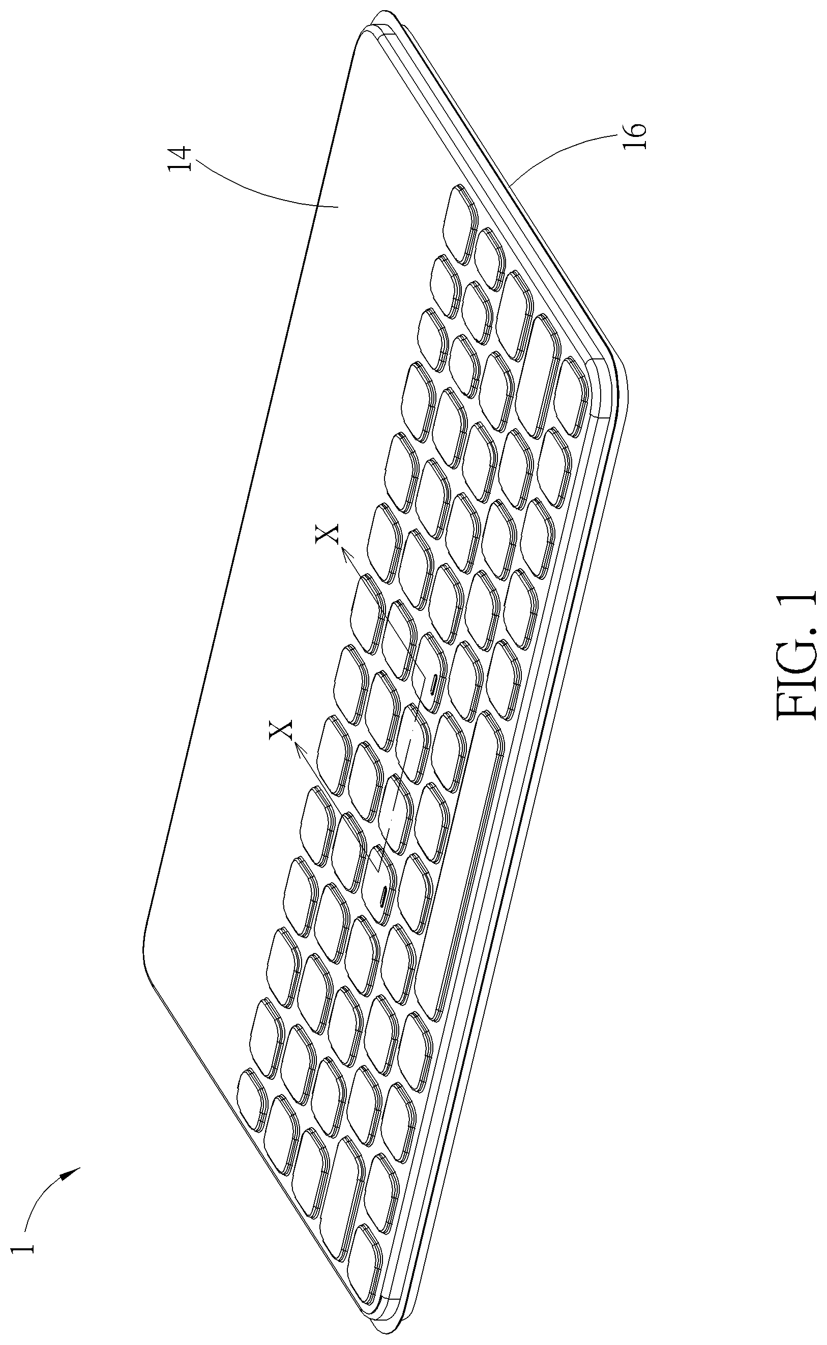 Patent US12308185 — Keyswitch structure and keyboard therewith — Figure 1