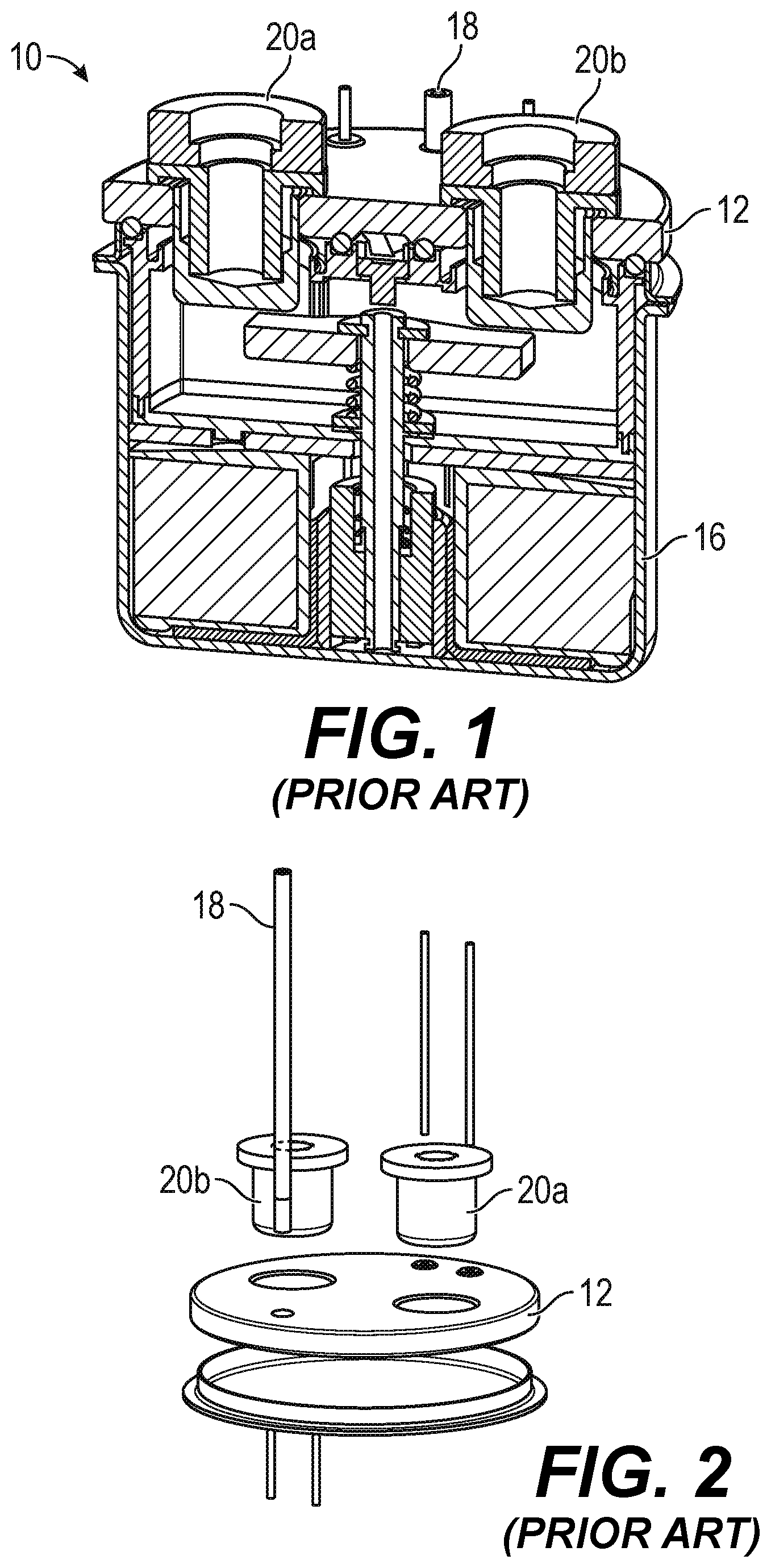 Patent US12308189 — Switching device with ceramic/glass eyelets — Figure 1