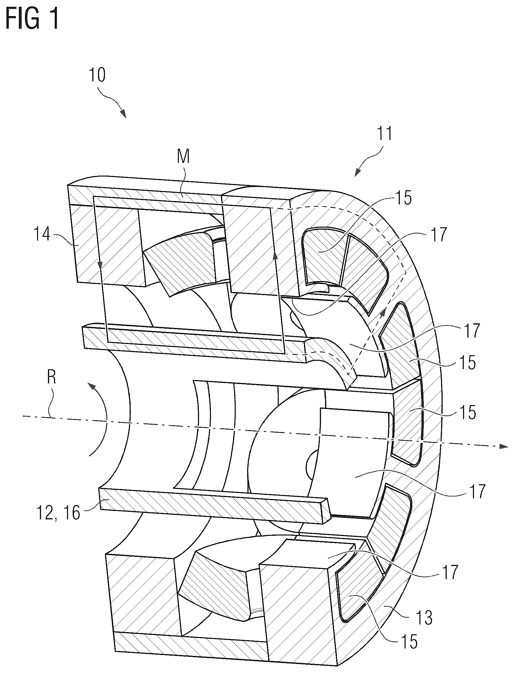 Patent US12308201 — Brushless drive system for a rotary anode arrangement of an x-ray tube — Figure 1