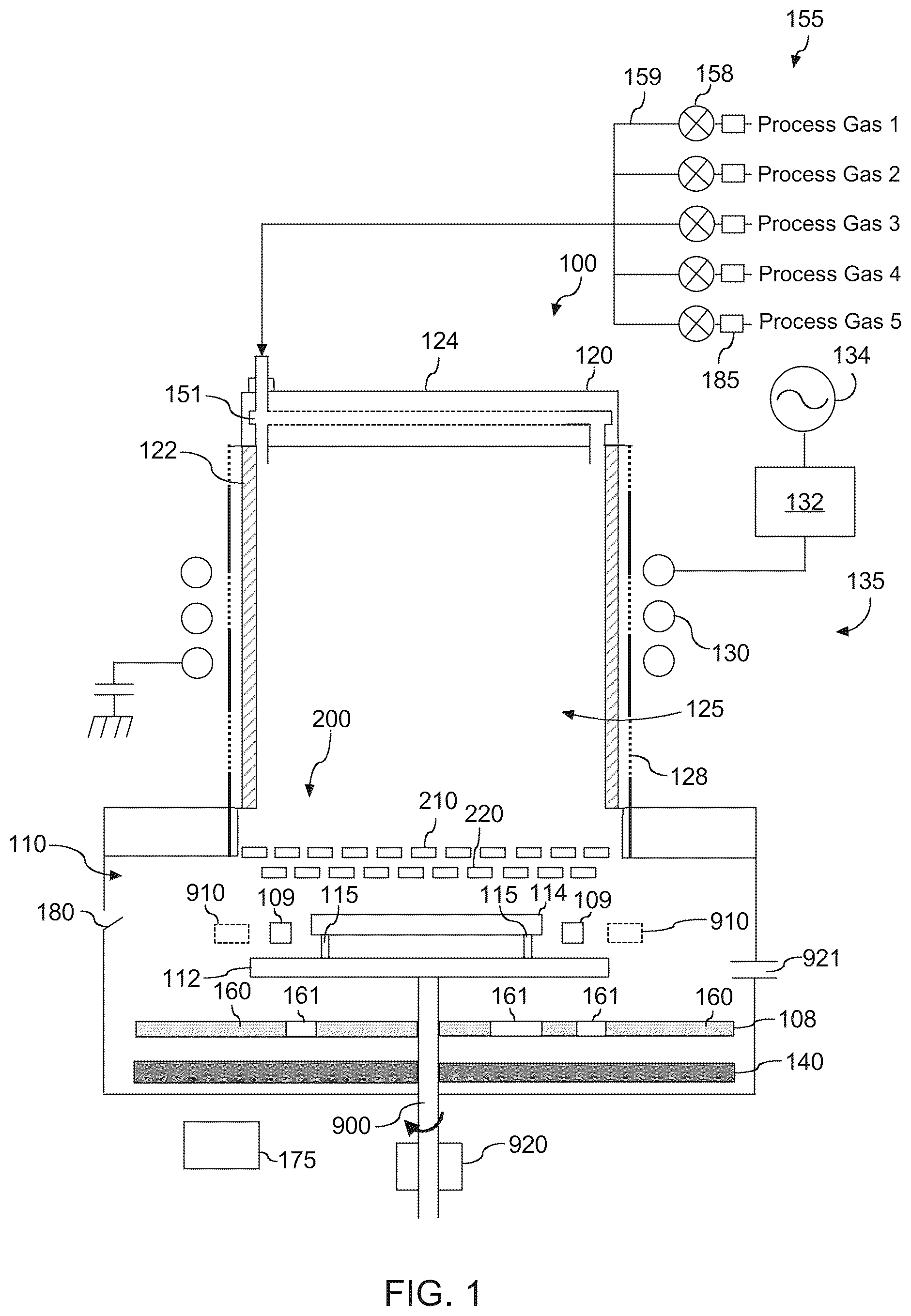 Patent US12308209 Figure 1 – Workpiece processing apparatus with plasma and thermal processing systems