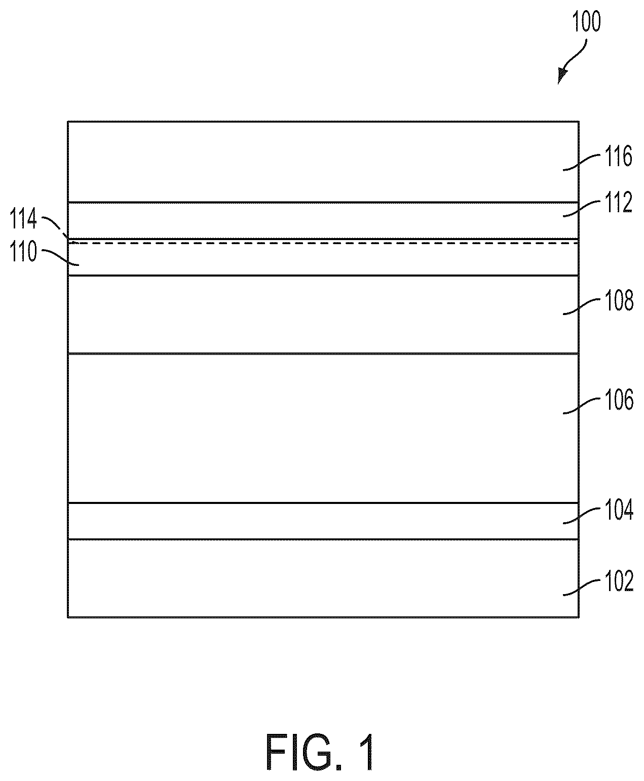 Patent US12308230 — High electron mobility transistor (HEMT) having an indium-containing layer and method of manufacturing the same — Figure 1