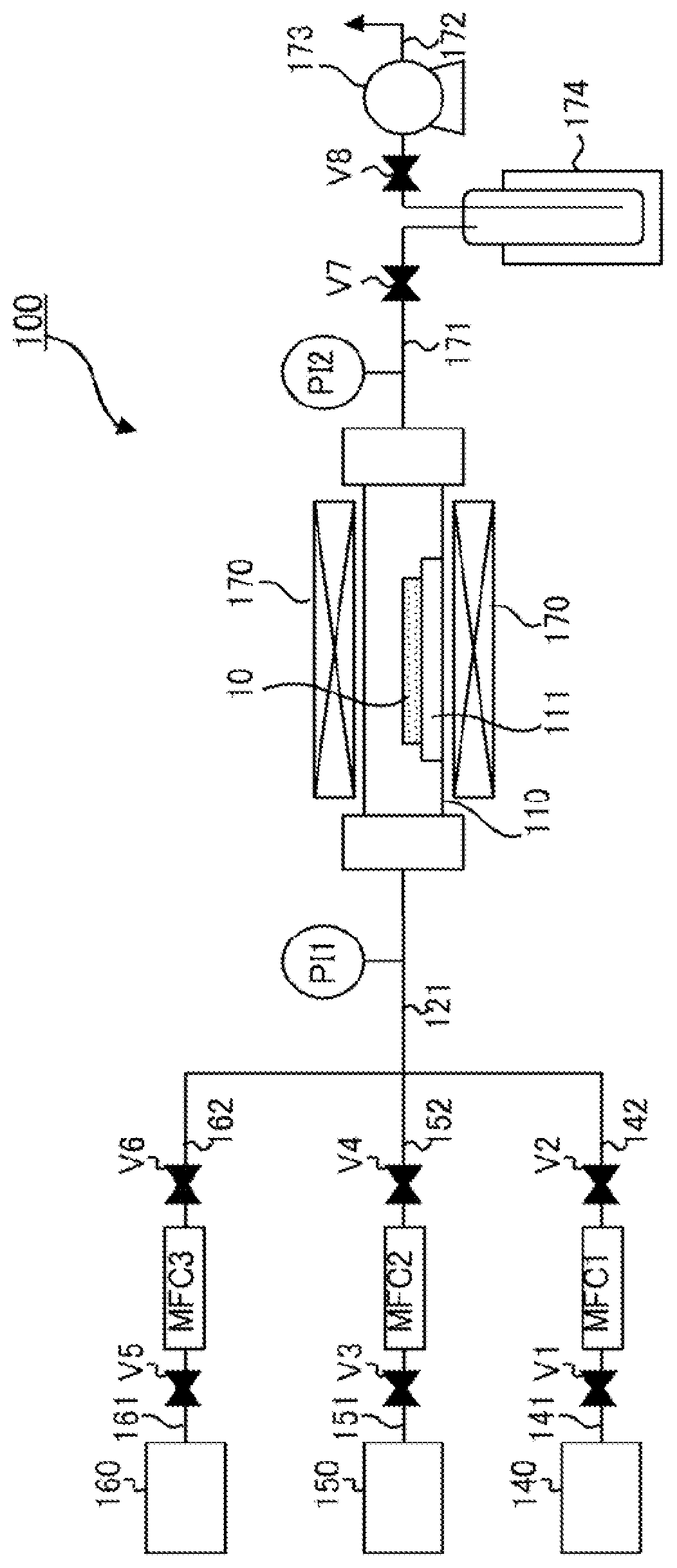 Patent US12308244 — Dry etching method, method for producing semiconductor device, and etching device — Figure 1