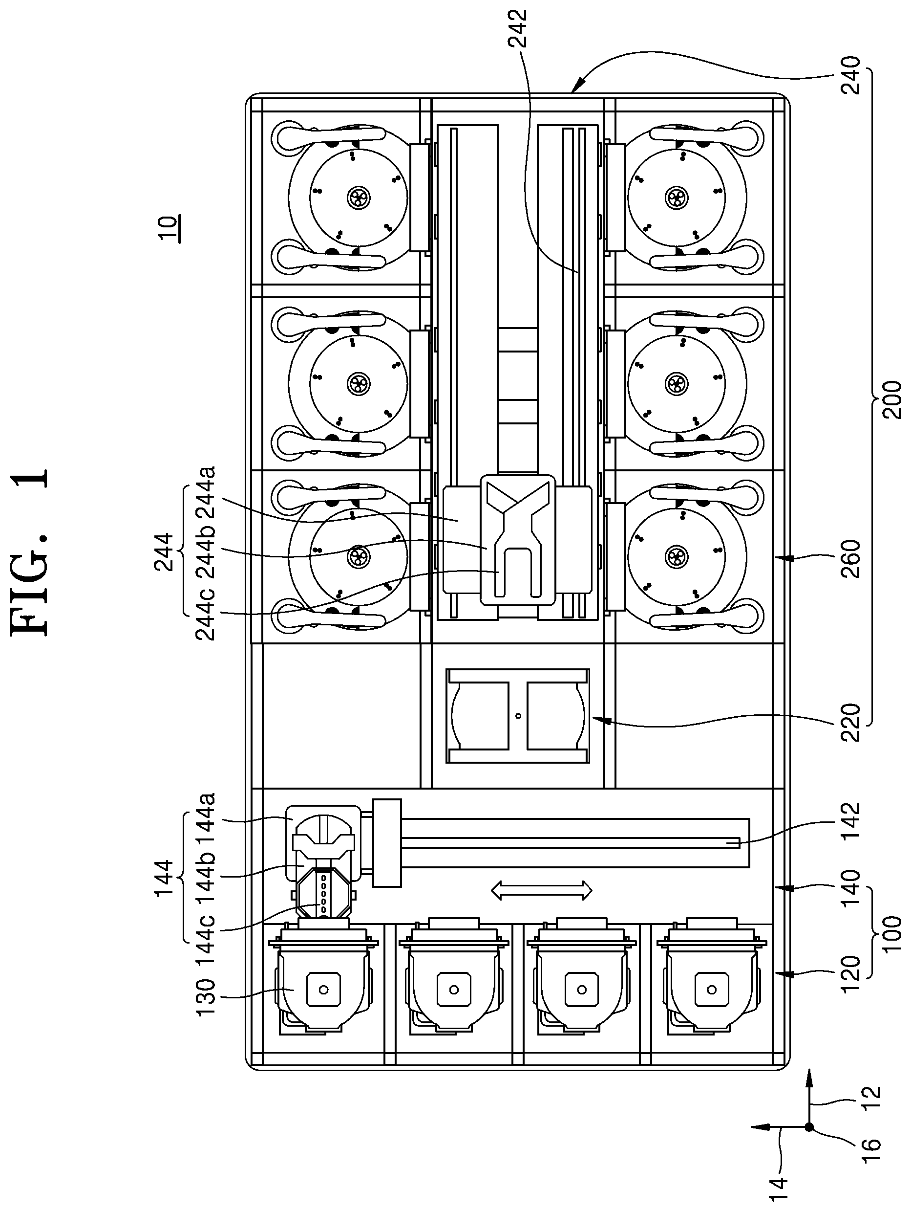 Patent US12308257 — Wafer treatment apparatus and method for reducing scattering of treatment liquid — Figure 1