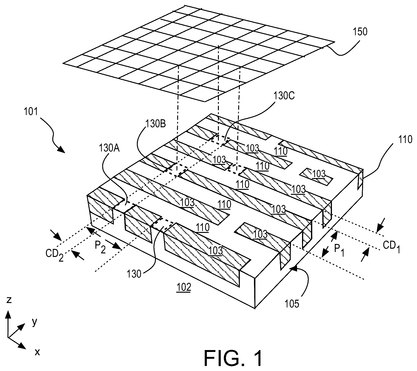 Patent US12308284 Figure 1 – Plug and trench architectures for integrated circuits and methods of manufacture