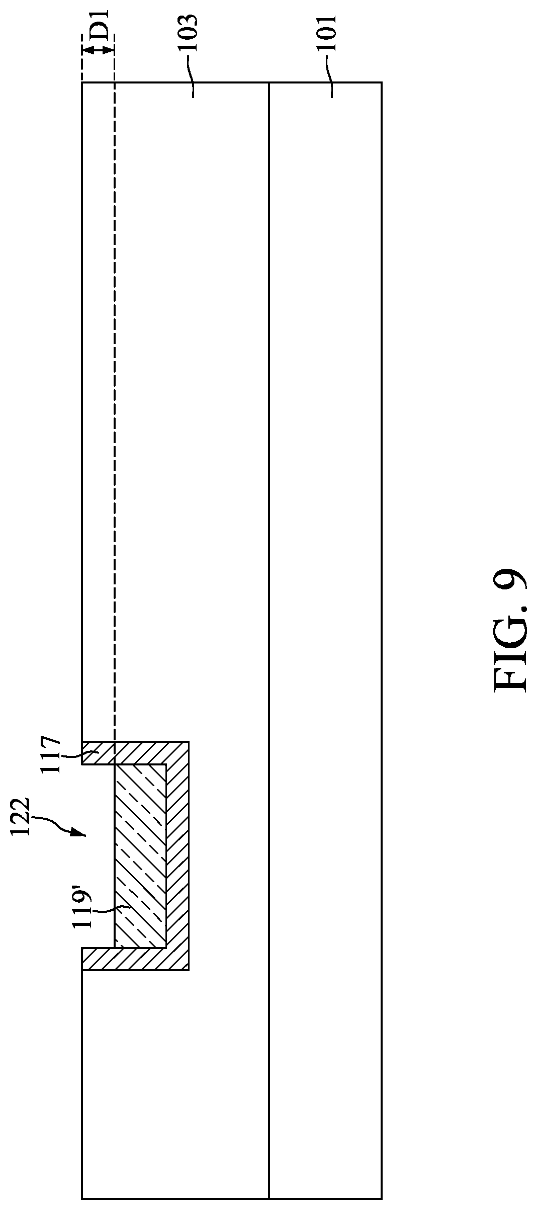 Patent US12308291 Figure 9 – Method for preparing semiconductor device structure with barrier portion