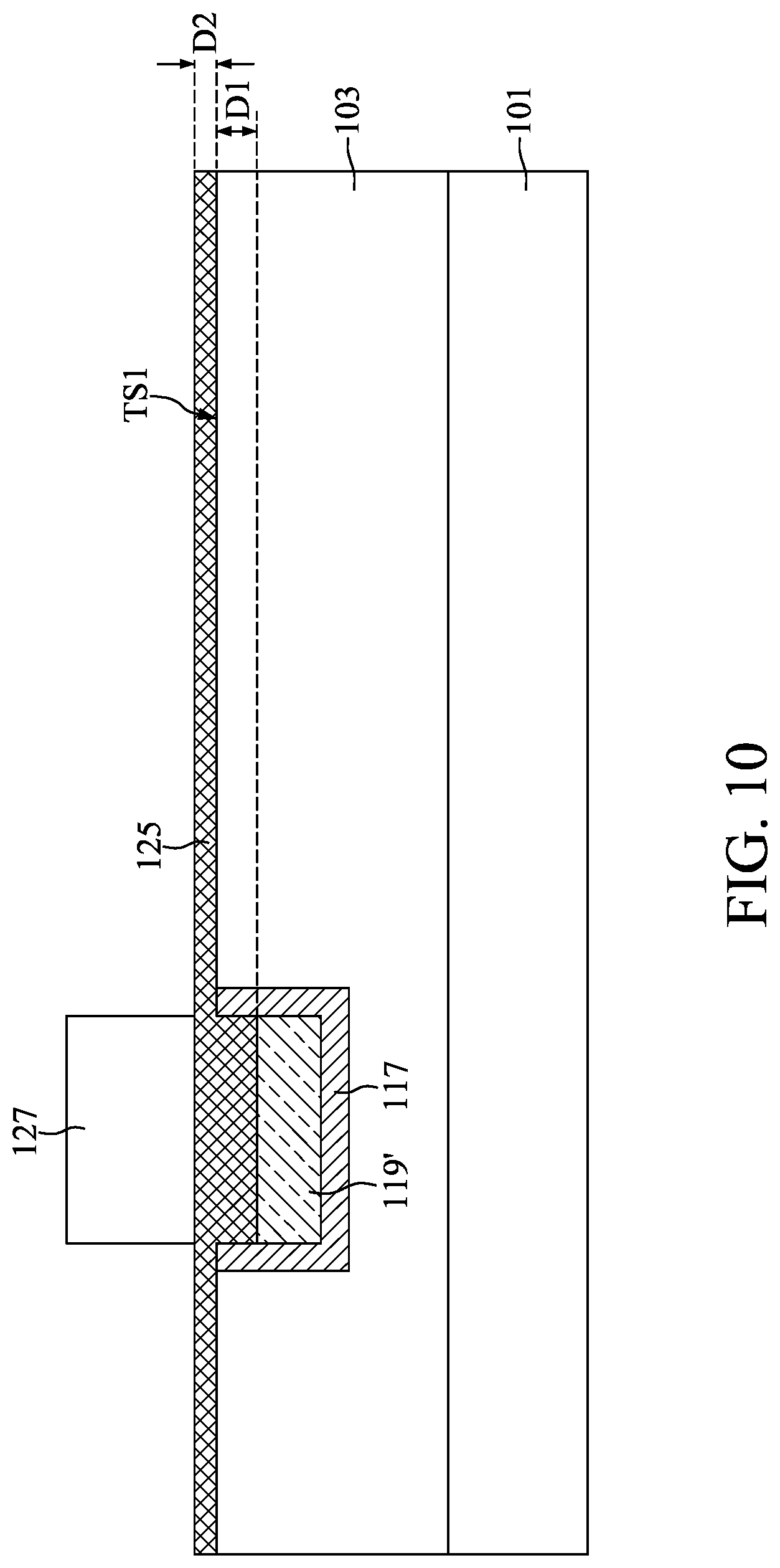 Patent US12308291 Figure 10 – Method for preparing semiconductor device structure with barrier portion