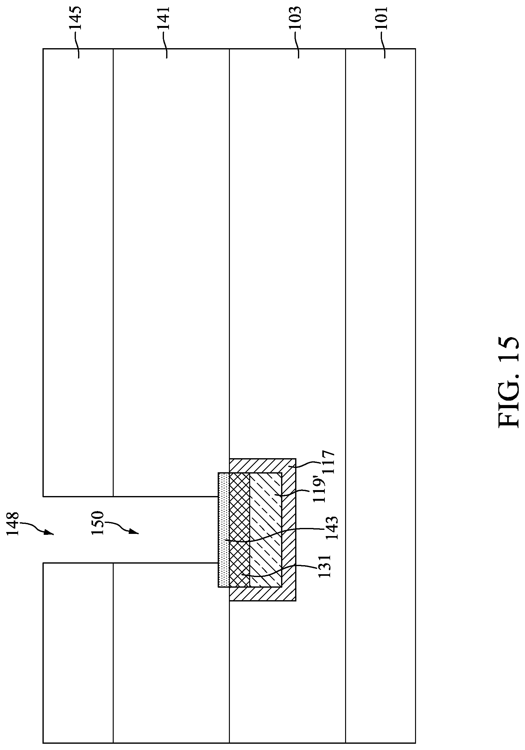 Patent US12308291 Figure 15 – Method for preparing semiconductor device structure with barrier portion