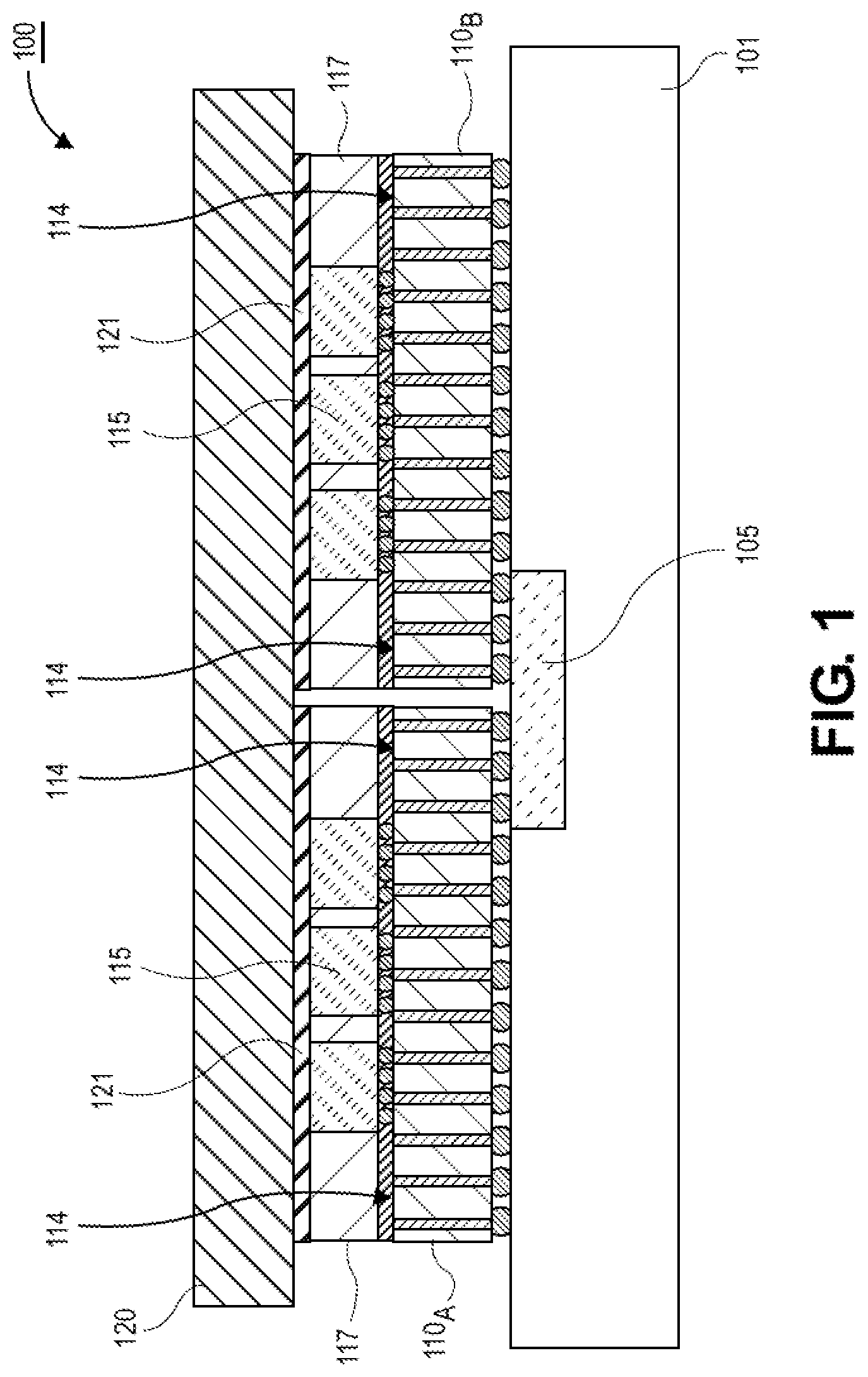 Patent US12308299 — TEC-embedded dummy die to cool the bottom die edge hotspot — Figure 1