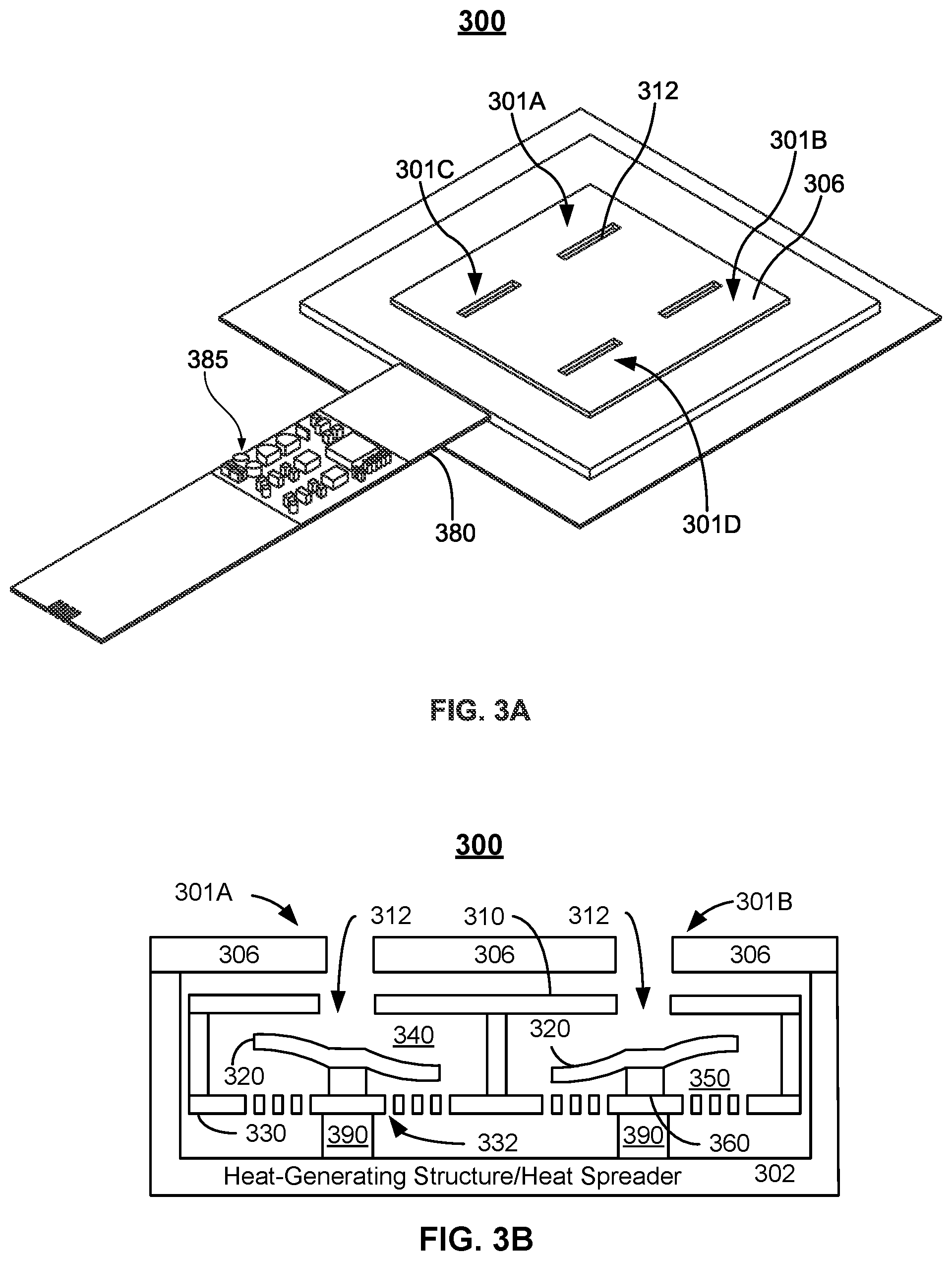 Patent US12308302 Figure 5 – Anchor and cavity configuration for MEMS-based cooling systems