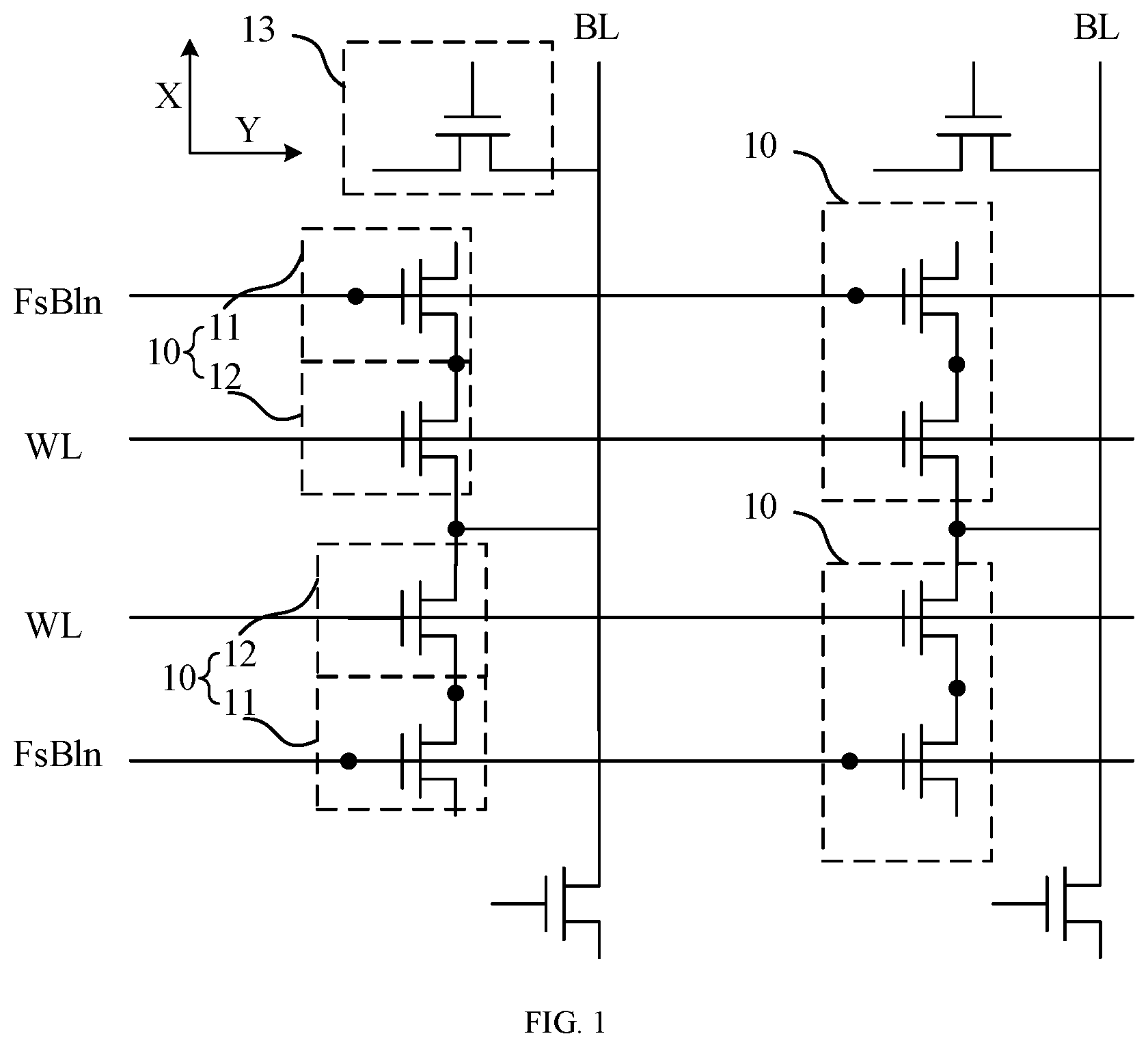 Patent US12308316 — Anti-fuse storage layout and circuit thereof, and anti-fuse memory and design method thereof — Figure 1