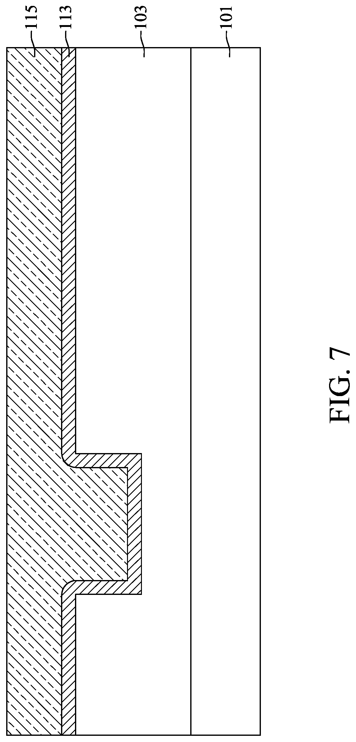 Patent US12308318 Figure 7 – Semiconductor device structure with barrier portion