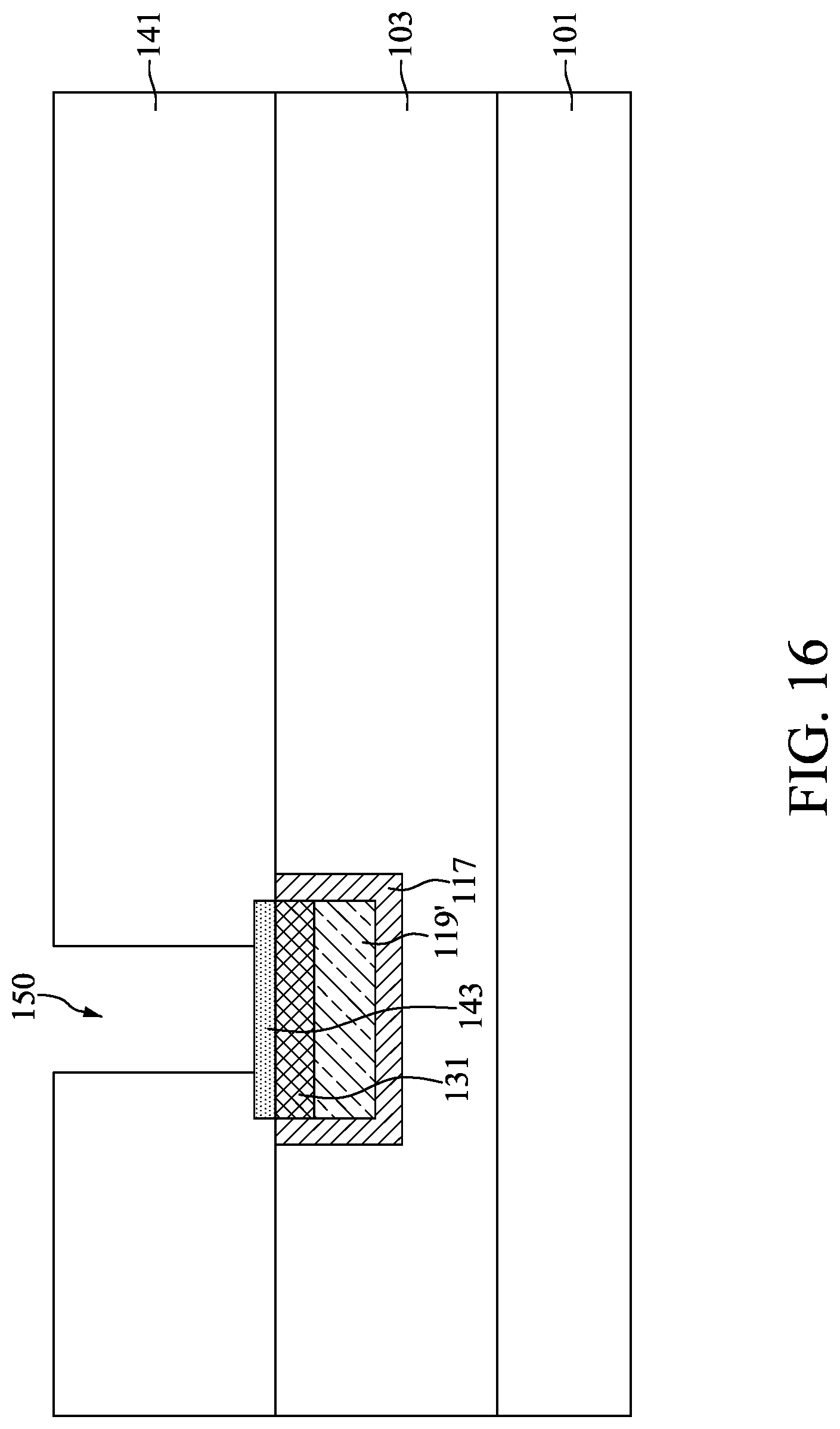Patent US12308318 Figure 16 – Semiconductor device structure with barrier portion