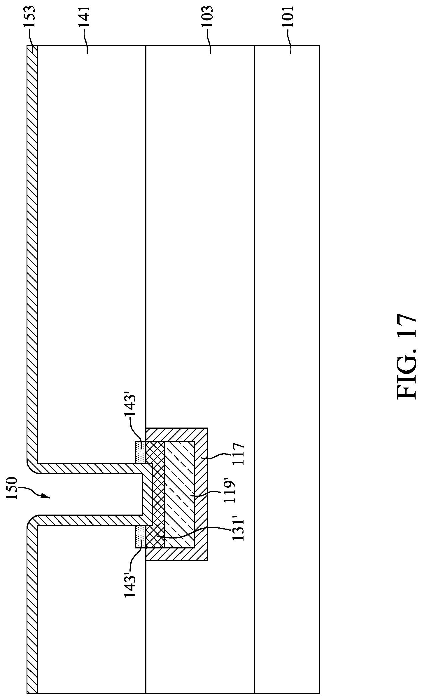 Patent US12308318 Figure 17 – Semiconductor device structure with barrier portion