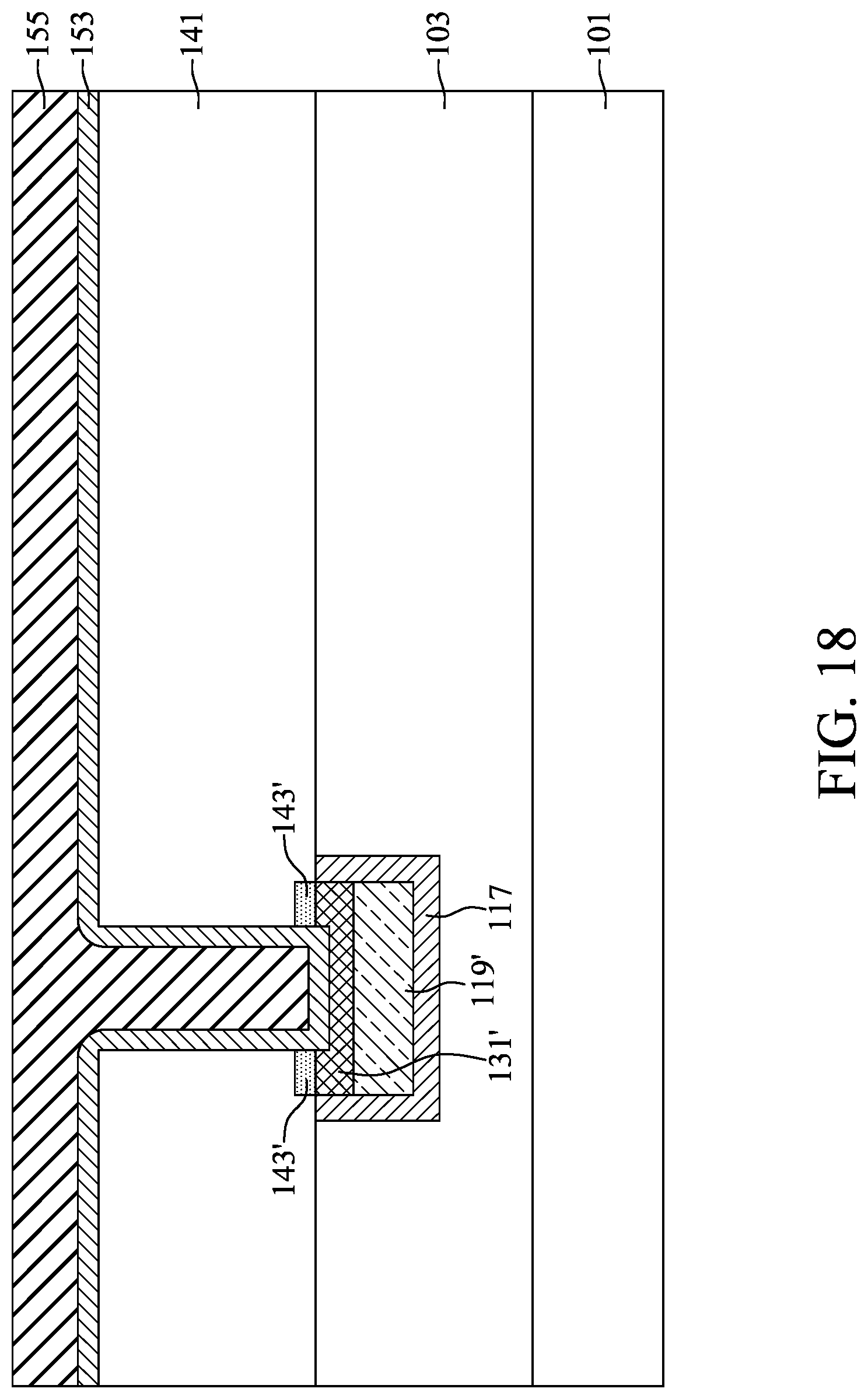 Patent US12308318 Figure 18 – Semiconductor device structure with barrier portion