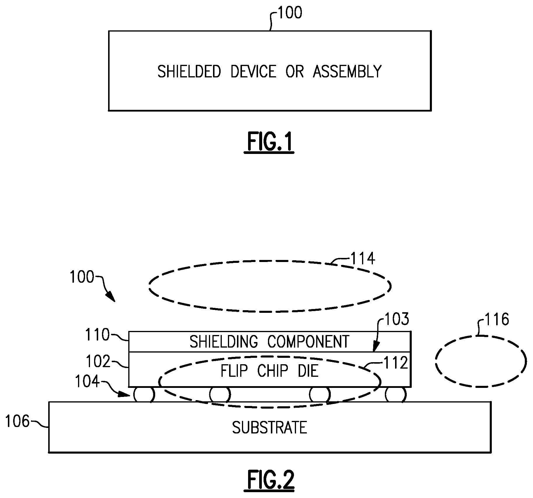Patent US12308325 — Shielded radio-frequency devices configured to provide shielding for electromagnetic interference (EMI) — Figure 1