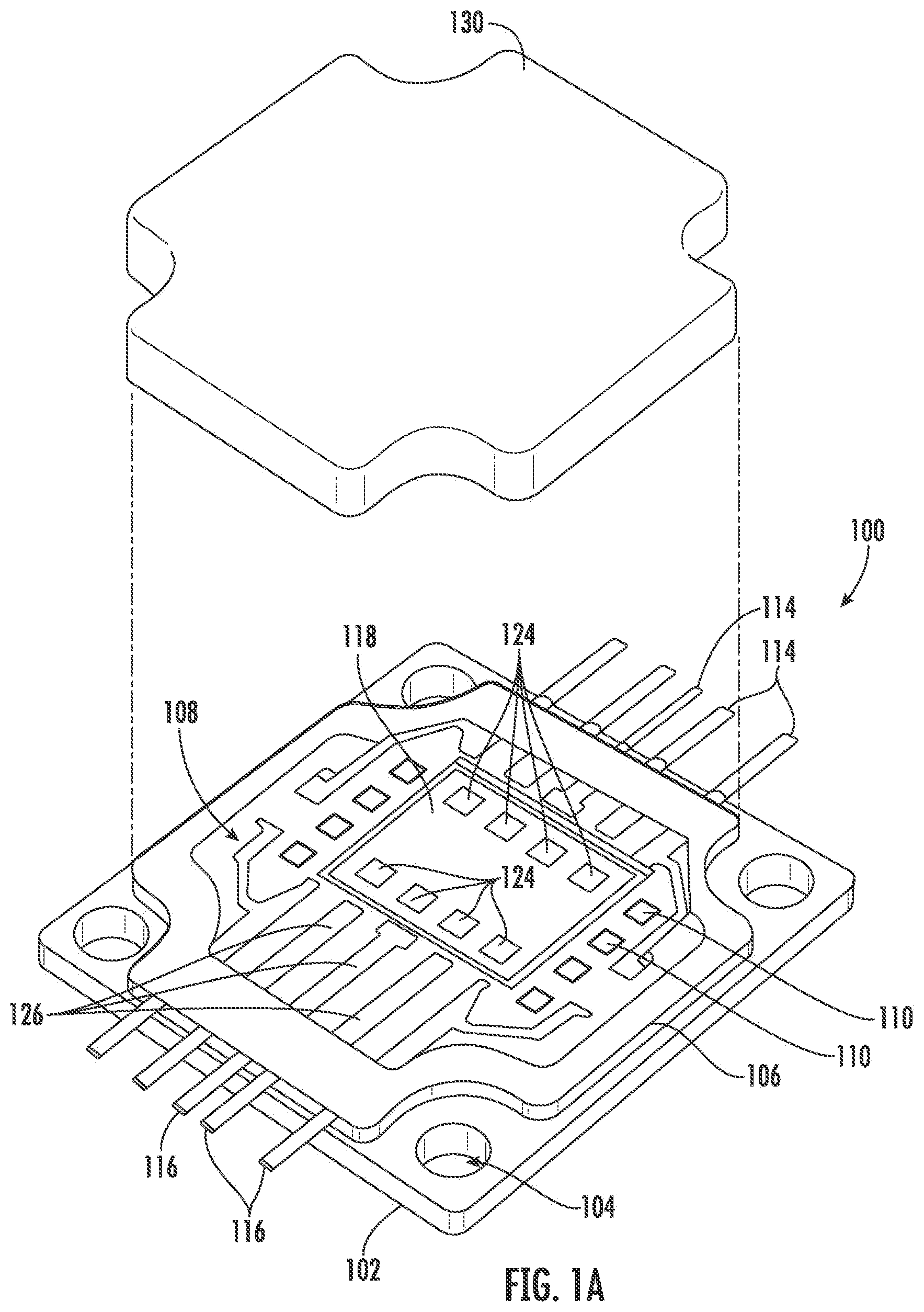 Patent US12308326 — Electronic component with lid to manage radiation feedback — Figure 1