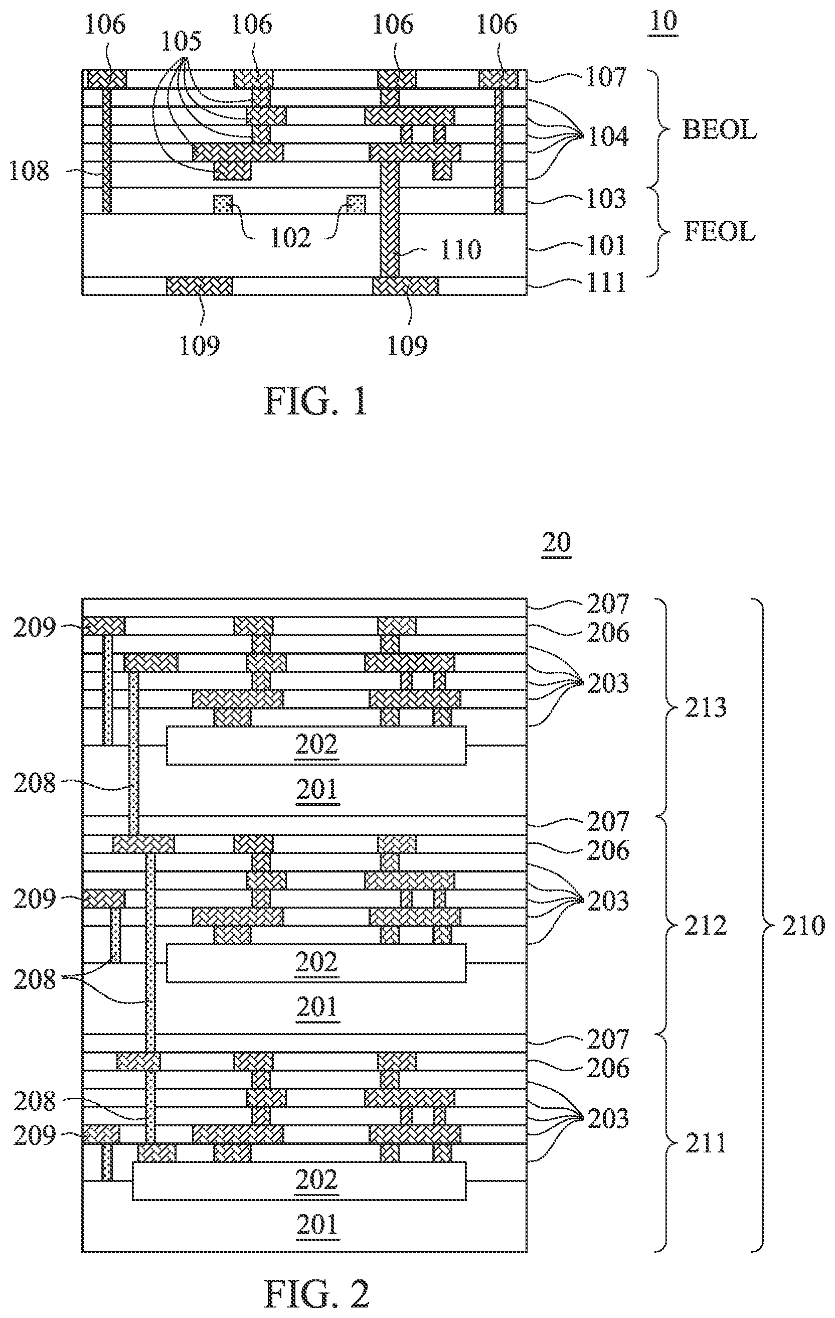 Patent US12308344 — Multi-chip package having stress relief structure — Figure 1