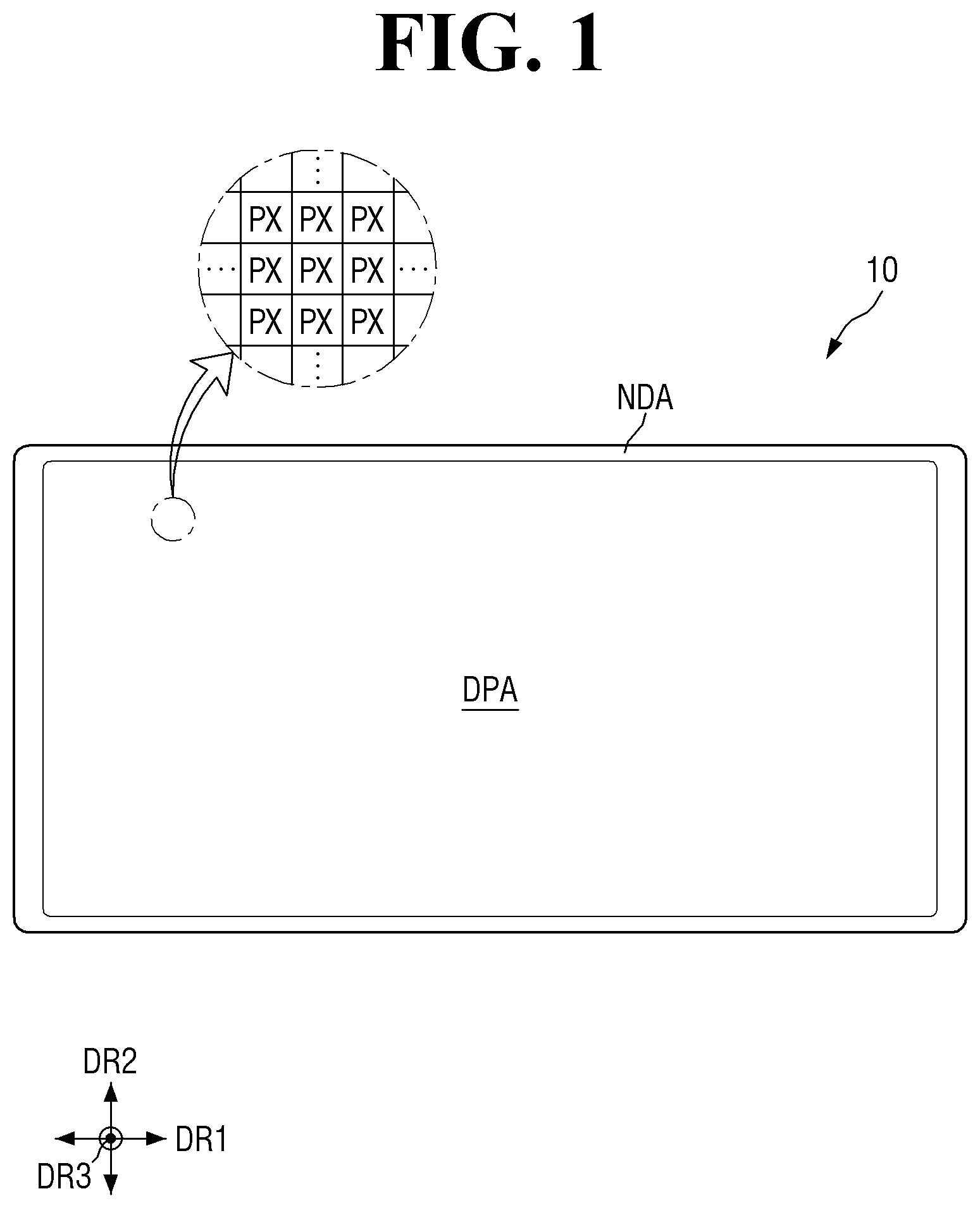 Patent US12308357 — Display device — Figure 1