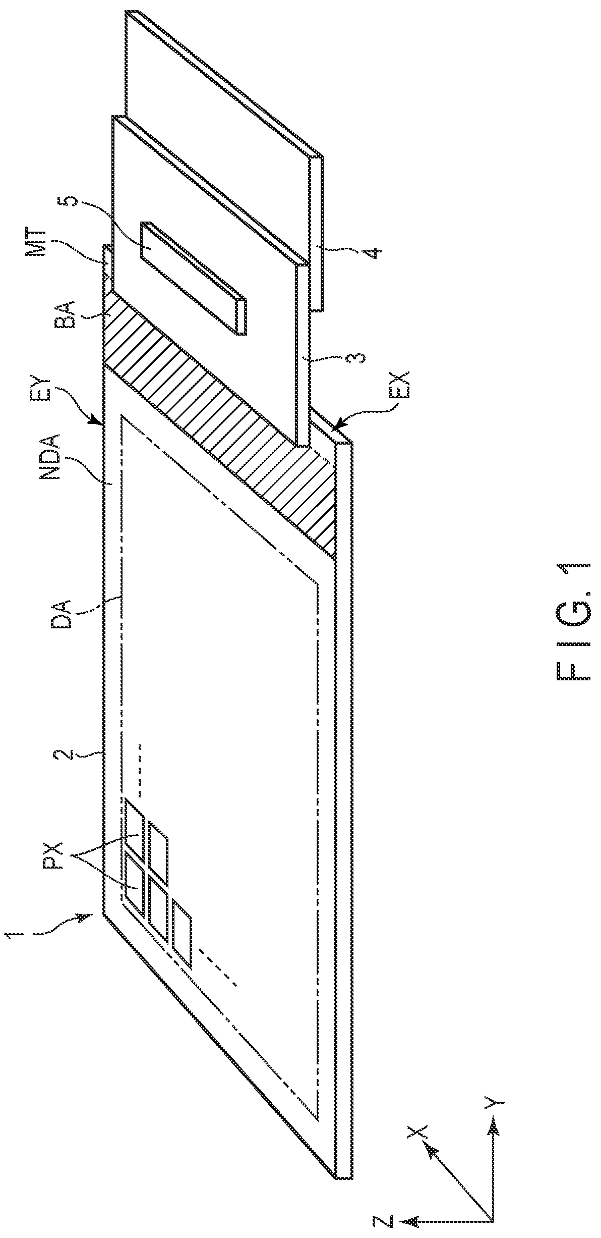 Patent US12308358 — Display device — Figure 1