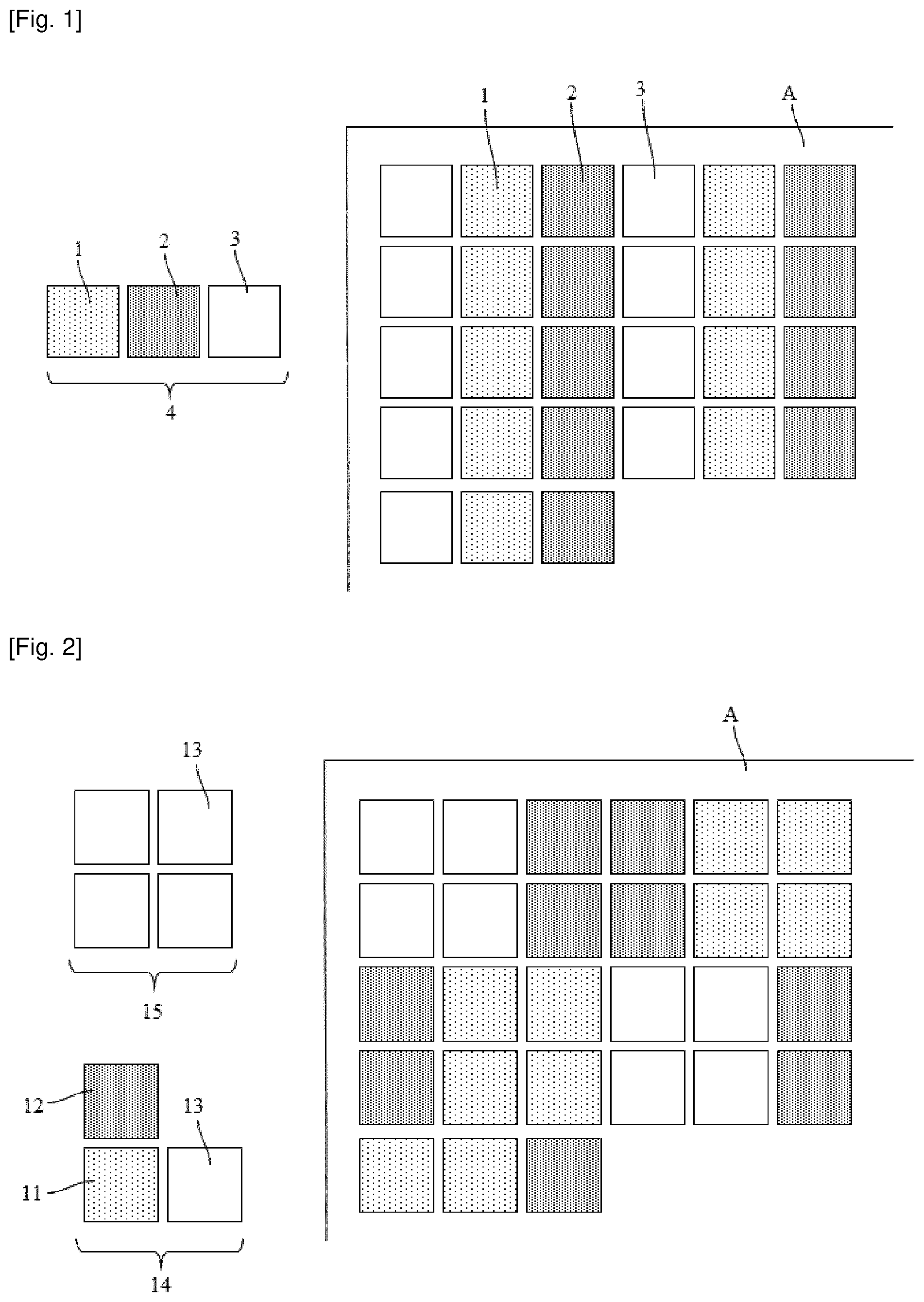 Patent US12308360 — Colour display device comprising a mosaic of tiles of light-emitting micro-diodes — Figure 1