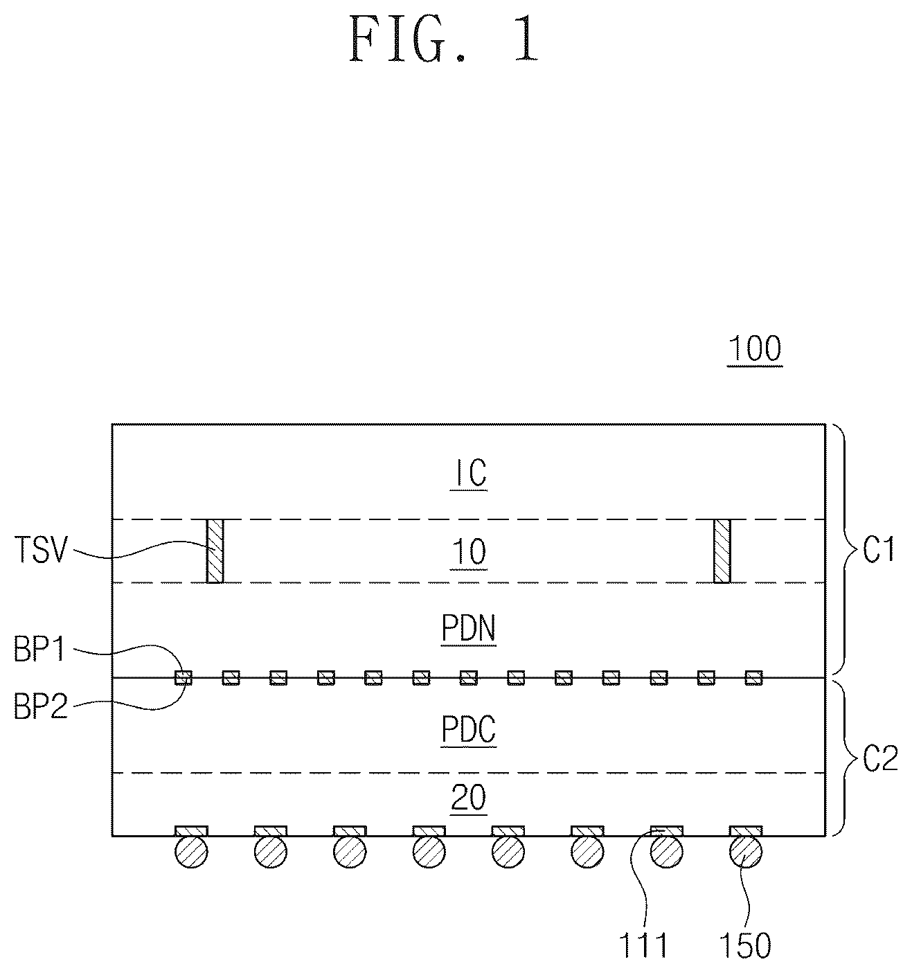 Patent US12308363 — Semiconductor package — Figure 1