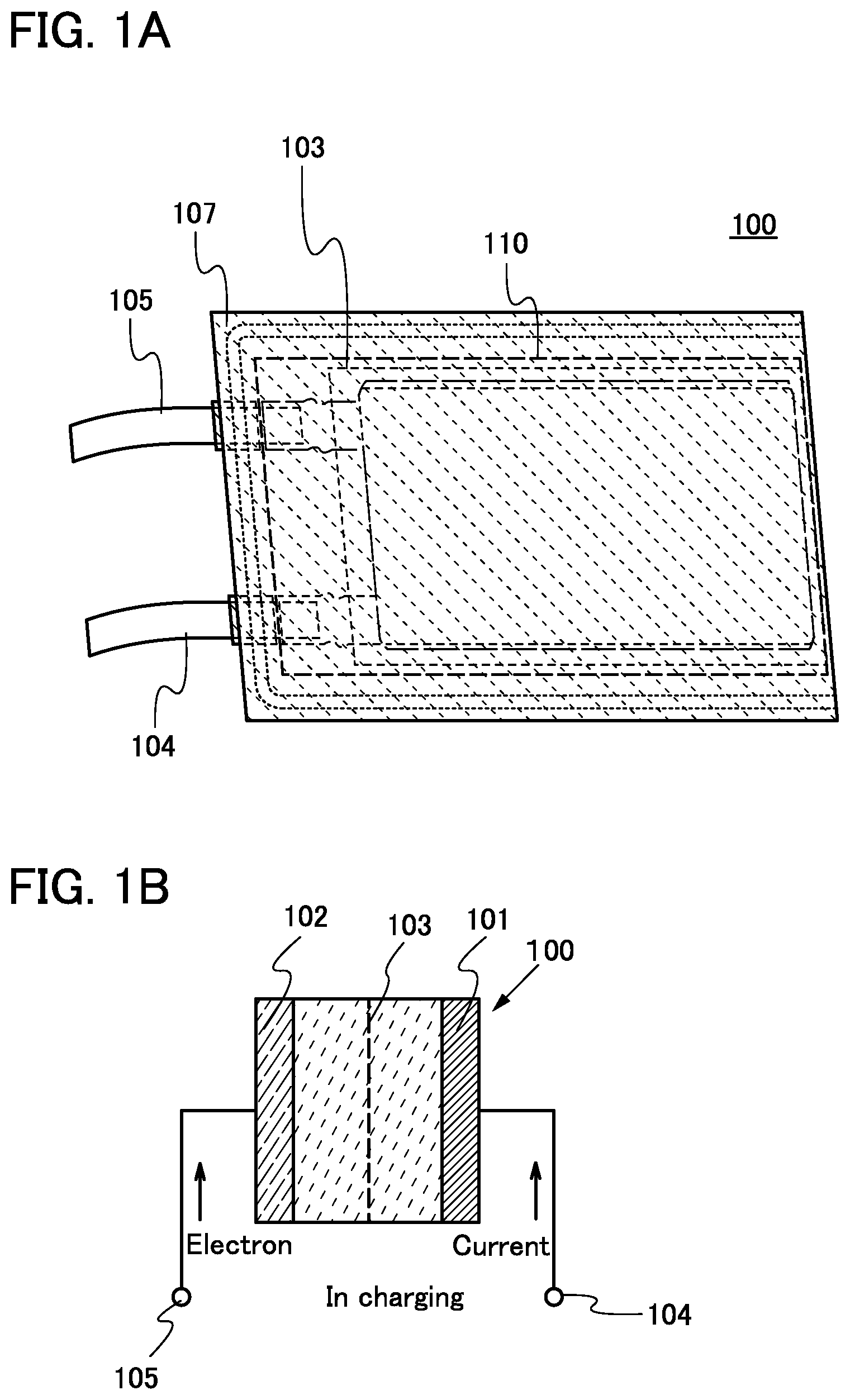 Patent US12308379 — Electronic device with secondary battery — Figure 1
