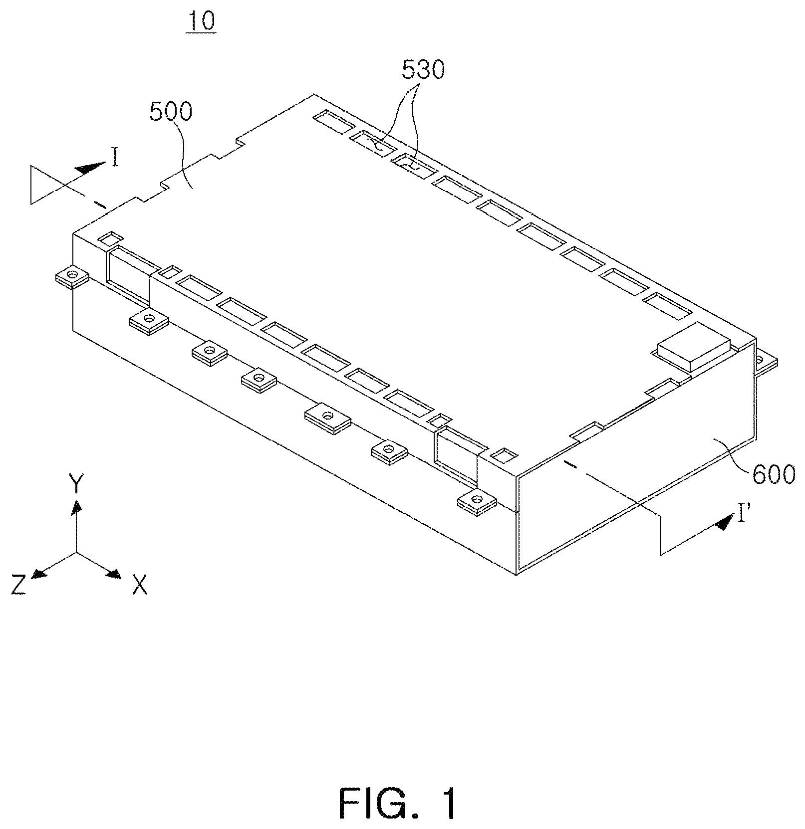Patent US12308405 — Battery module — Figure 1