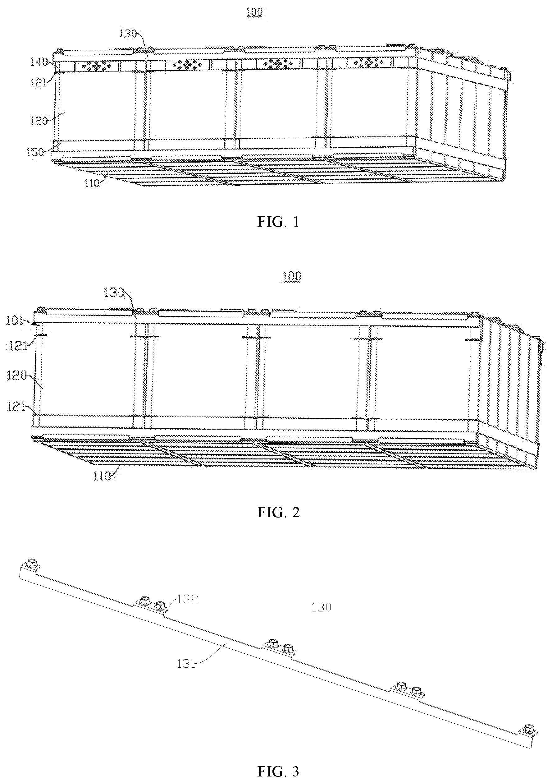 Patent US12308458 — Fixing assembly for battery module and battery pack — Figure 1
