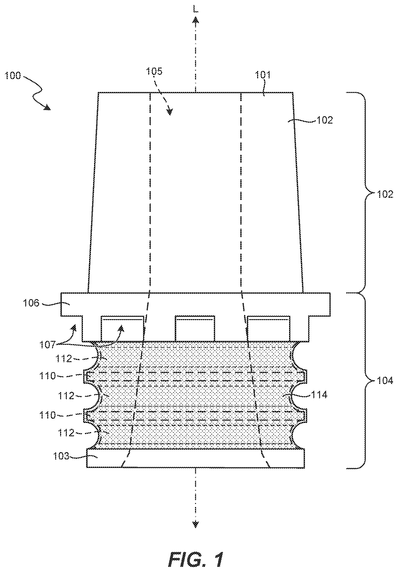 Patent US12308479 — Battery parts having solventless acid barriers and associated systems and methods — Figure 1