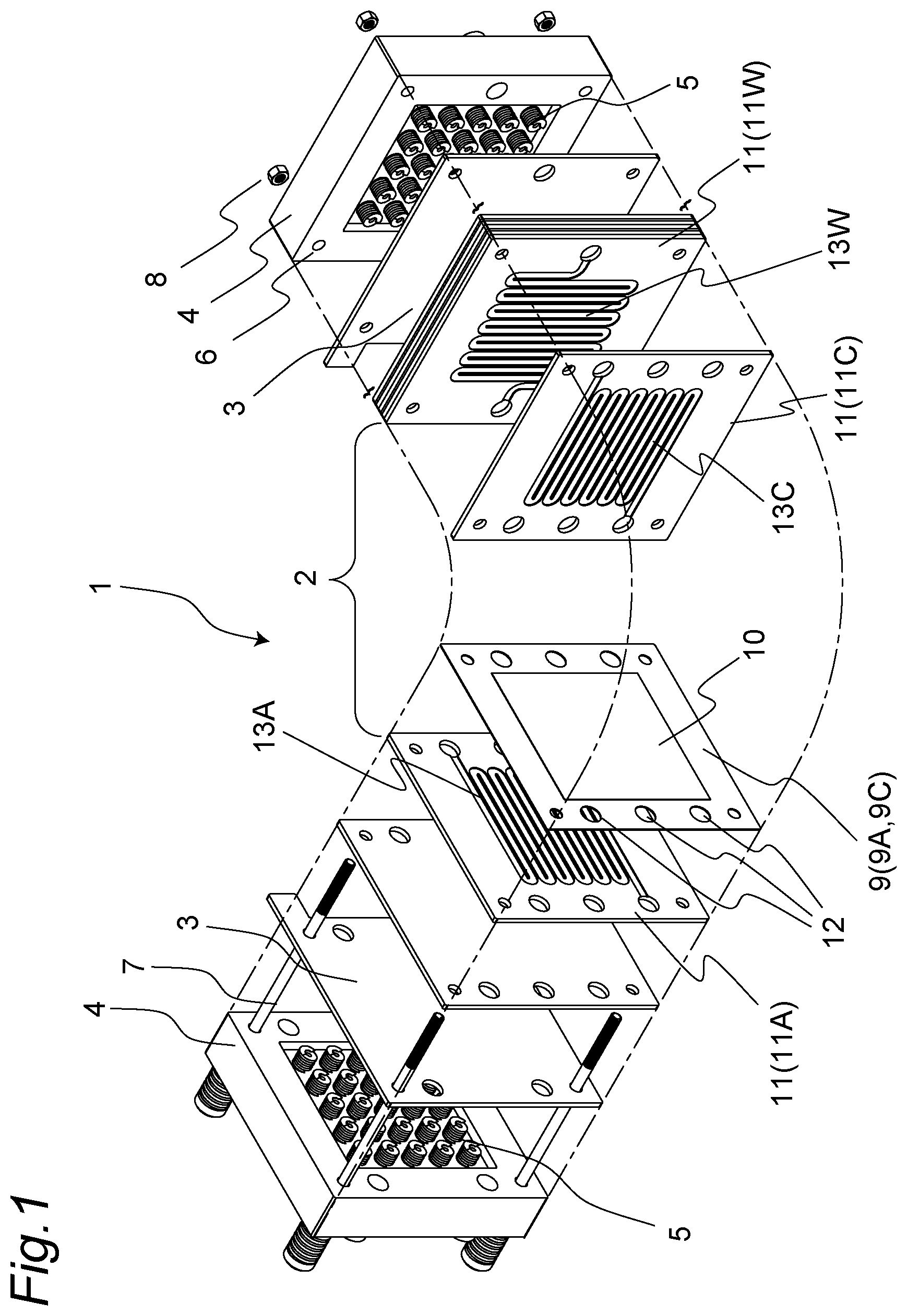 Patent US12308486 — Fuel cell module, fuel cell stack, and manufacturing method of fuel cell module — Figure 1