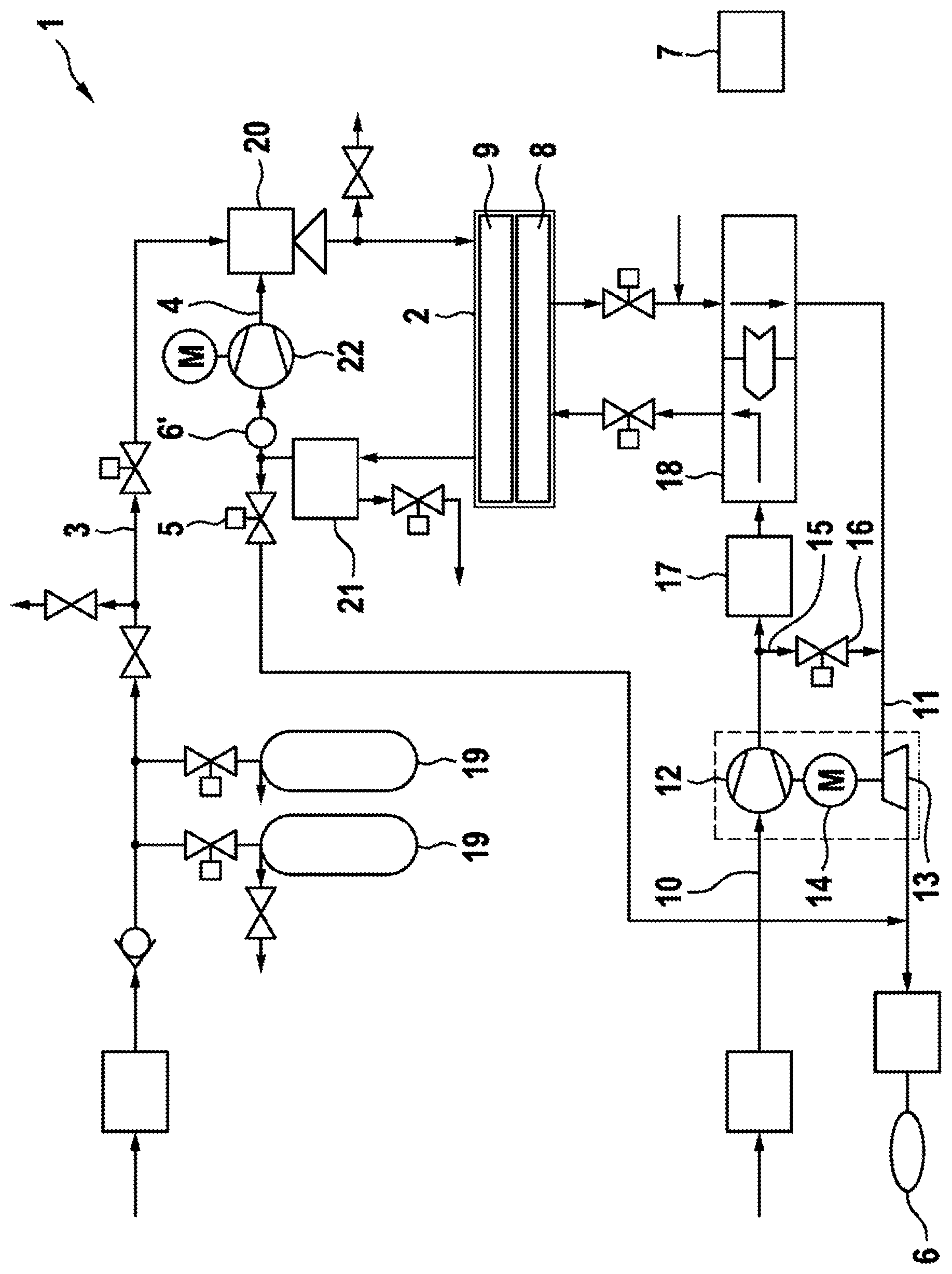 Patent US12308489 Figure 1 – Method for operating a fuel cell system and control device