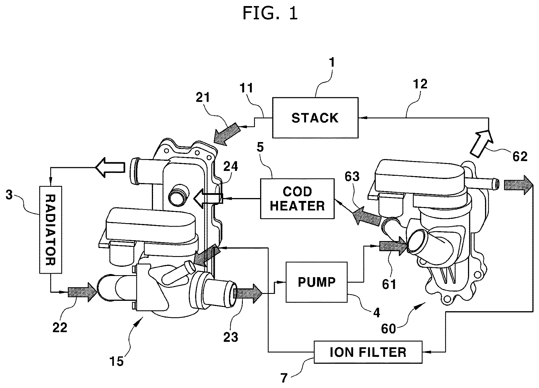 Patent US12308492 — Integrated cooling control valve — Figure 1